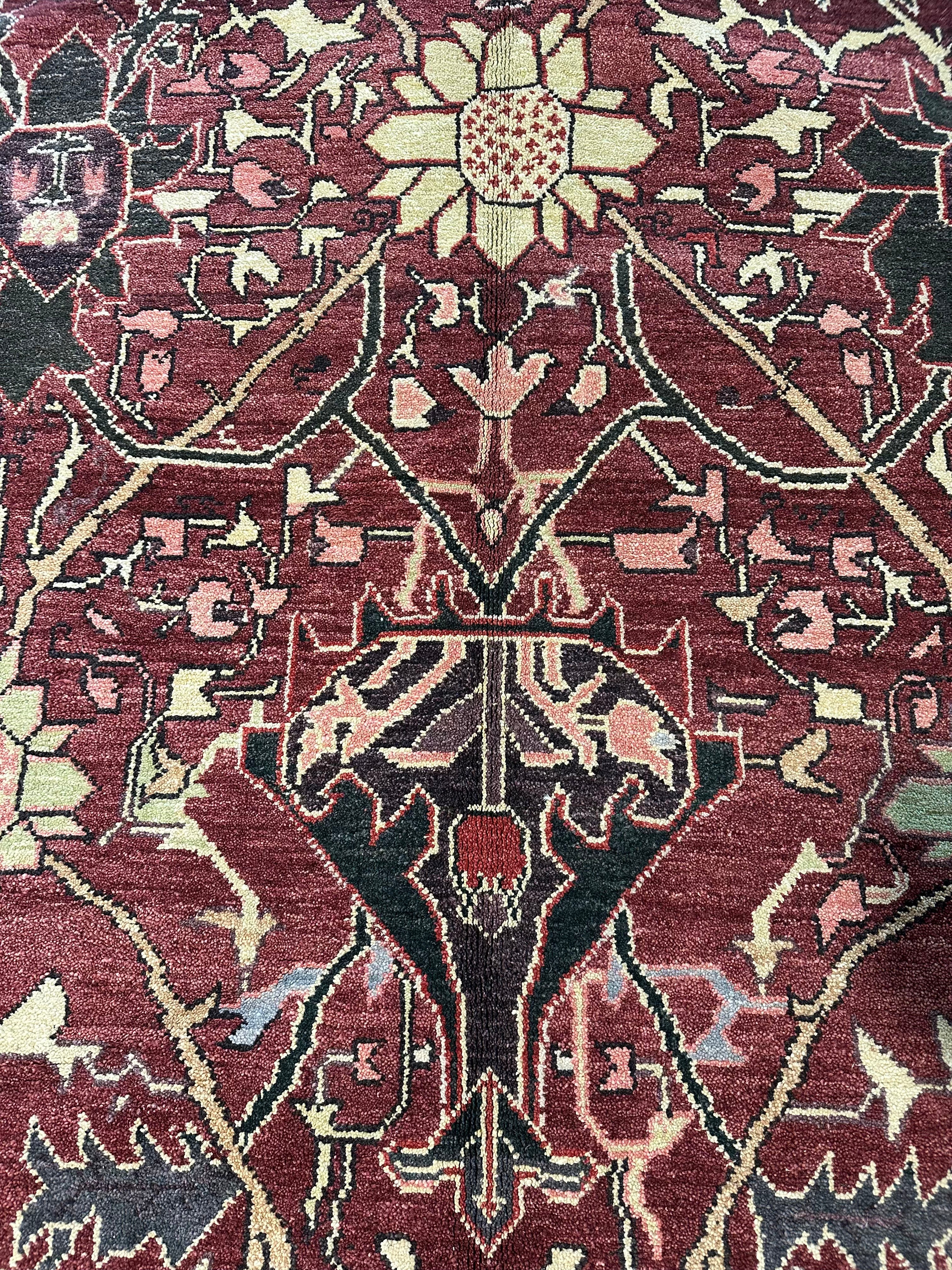 Katie Poole 6.3x9.1 Burgundy Agra Rug - CLEARANCE 30% off