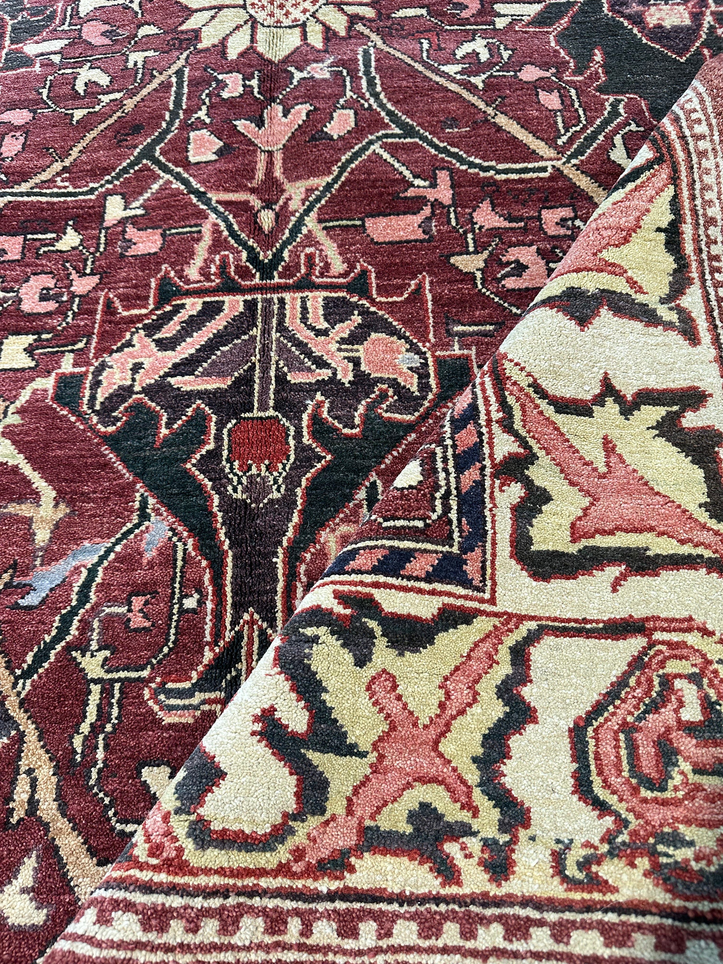 Katie Poole 6.3x9.1 Burgundy Agra Rug - CLEARANCE 30% off