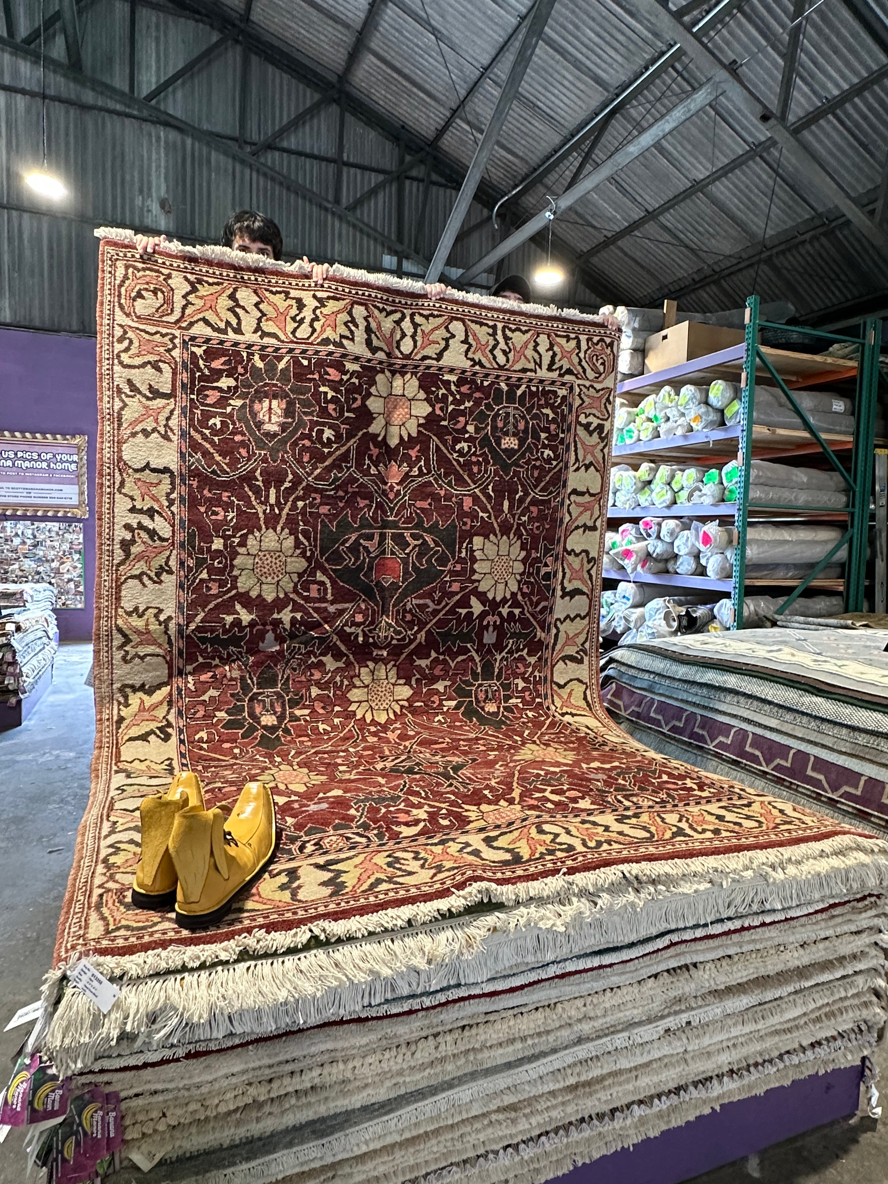 Katie Poole 6.3x9.1 Burgundy Agra Rug - CLEARANCE 30% off