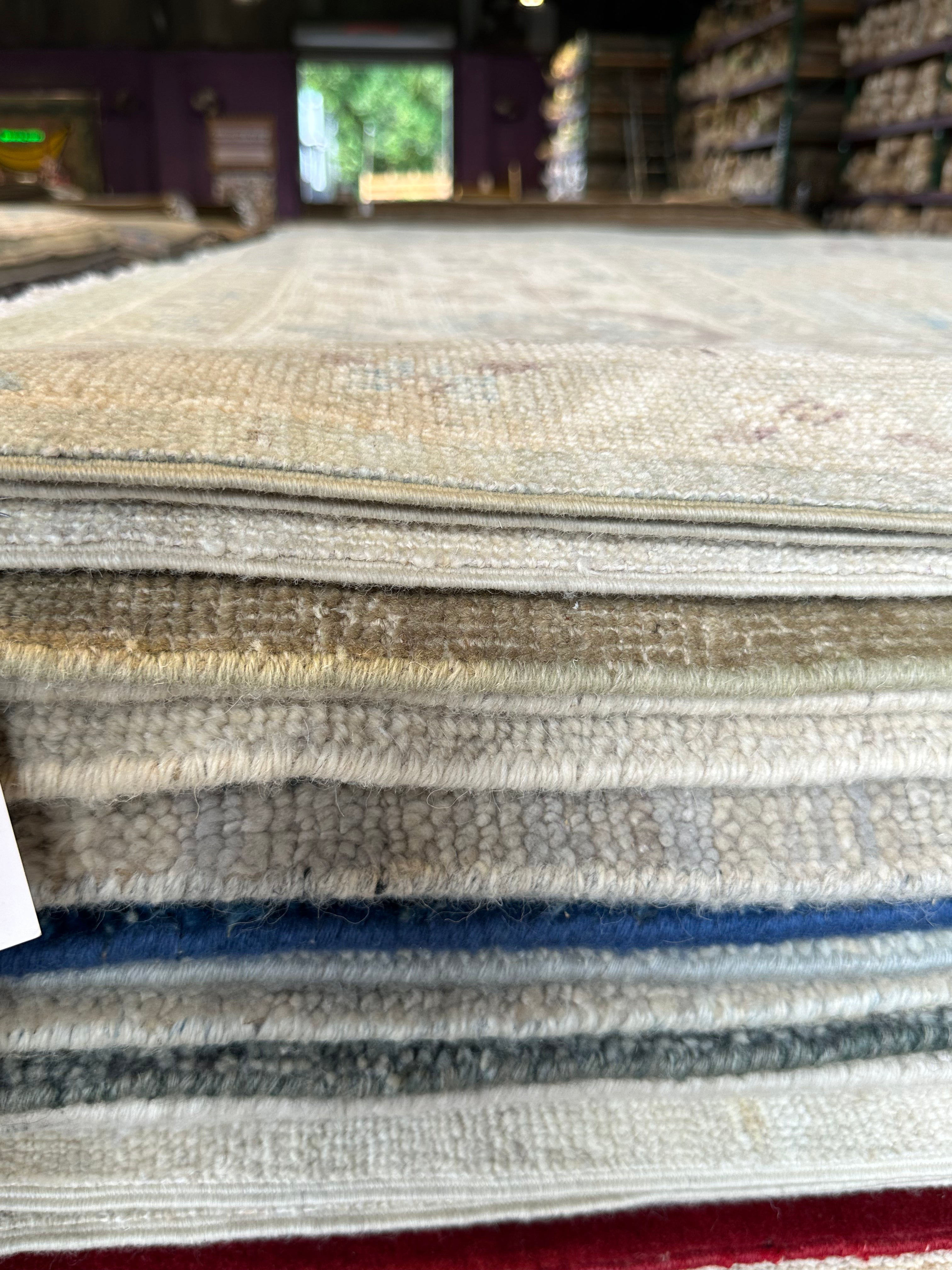 Katie Lowes 9.11x13.8 Blue Whitewashed Afghani Oushak