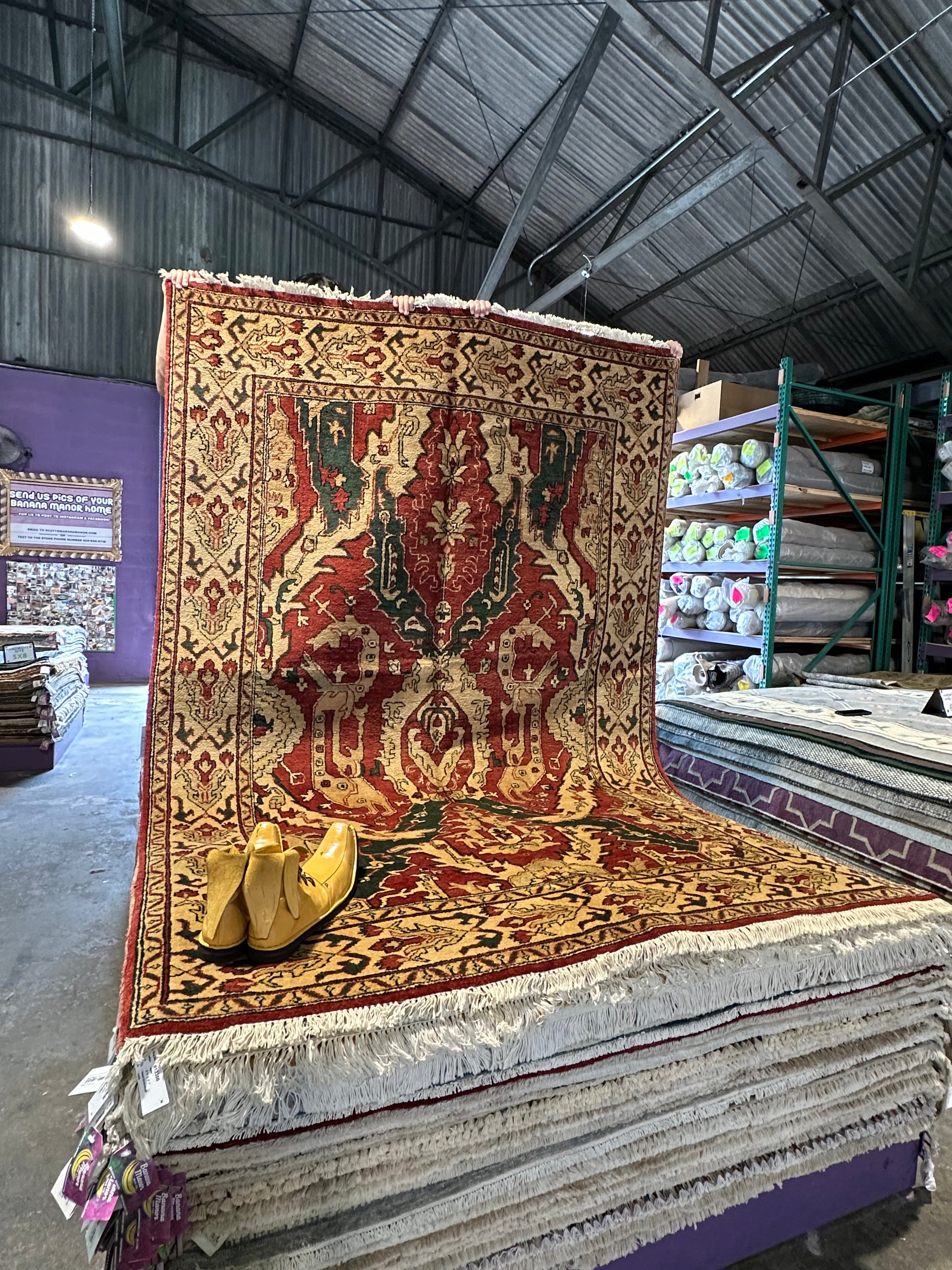 Liz Vandyke 6x9 Red Agra Rug - CLEARANCE 30% off
