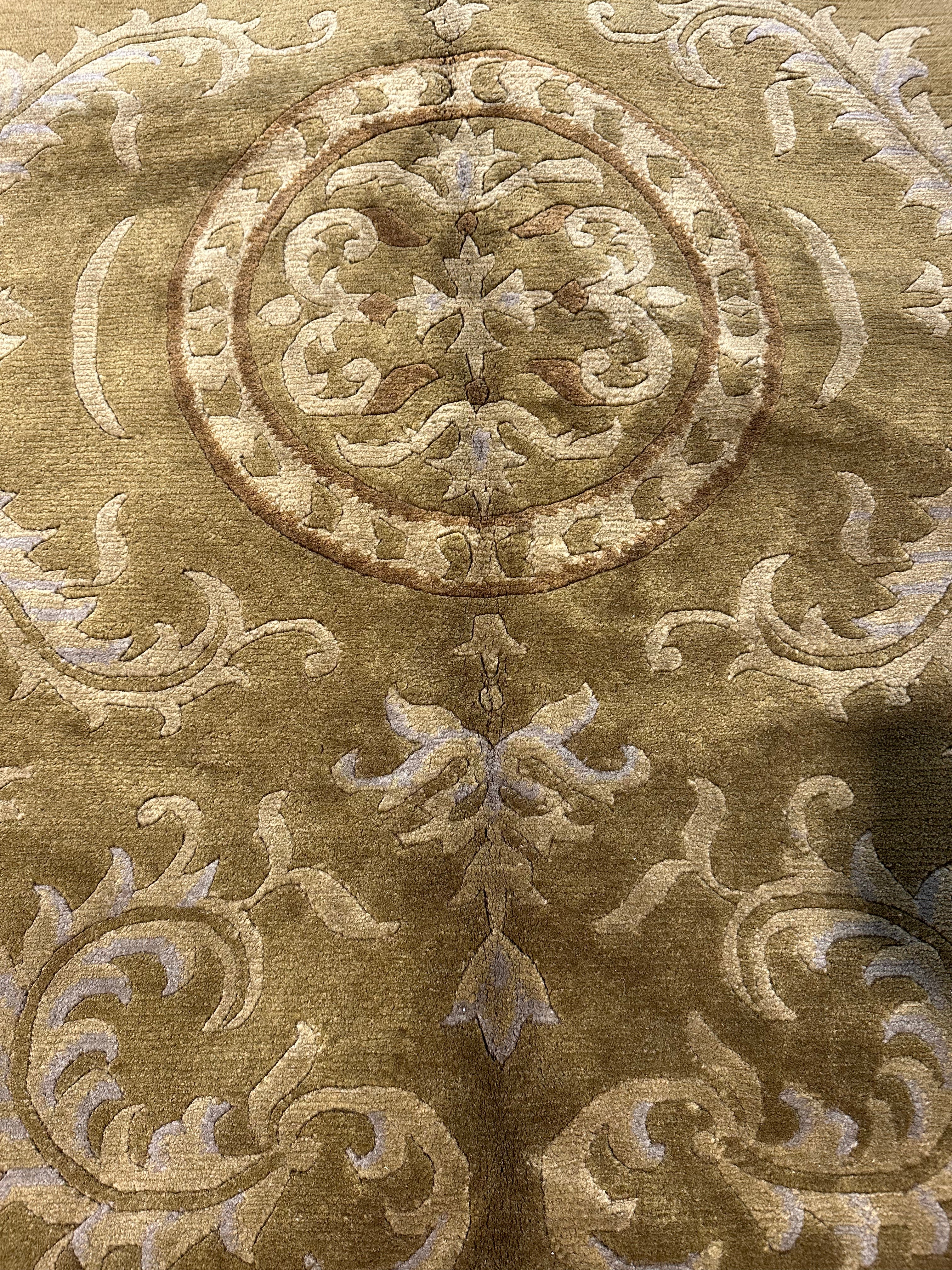 Kim Wolfe 6.2x8.9 Green Nepalese Rug - CLEARANCE 30% off
