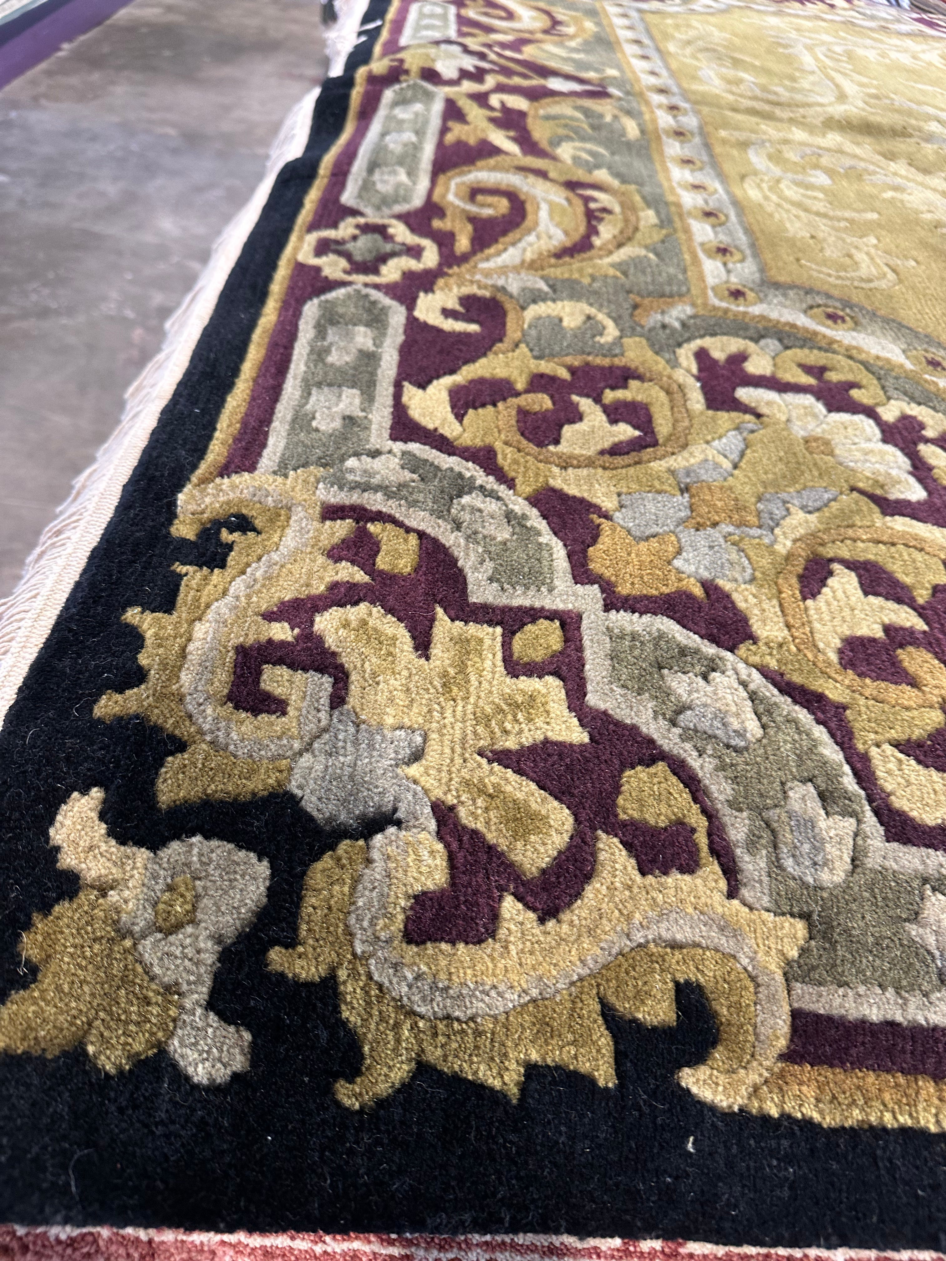 Kim Wolfe 6.2x8.9 Green Nepalese Rug - CLEARANCE 30% off