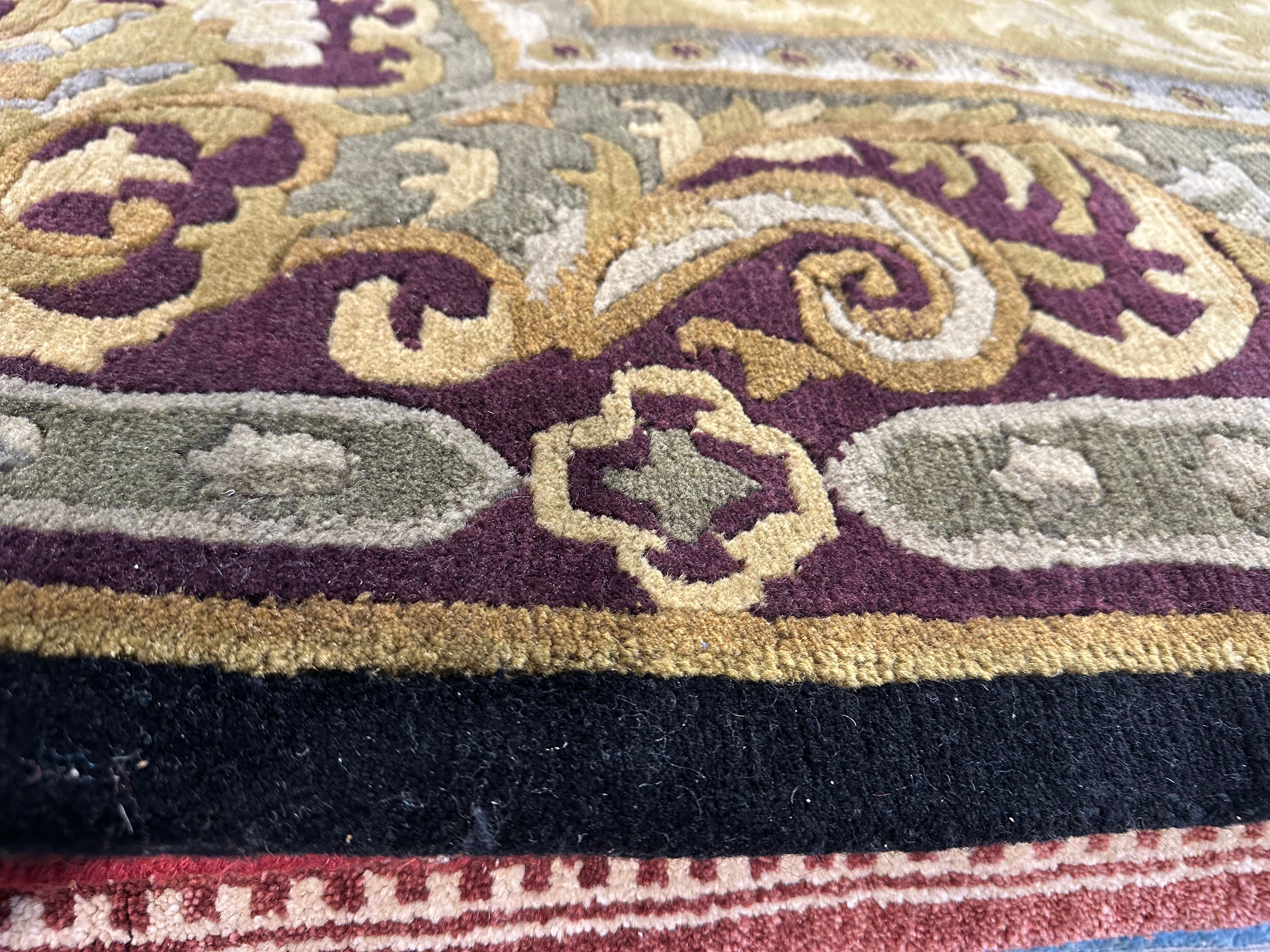 Kim Wolfe 6.2x8.9 Green Nepalese Rug - CLEARANCE 30% off