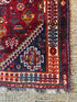 Antique Persian Tribal Red Rug 3.7x5.1