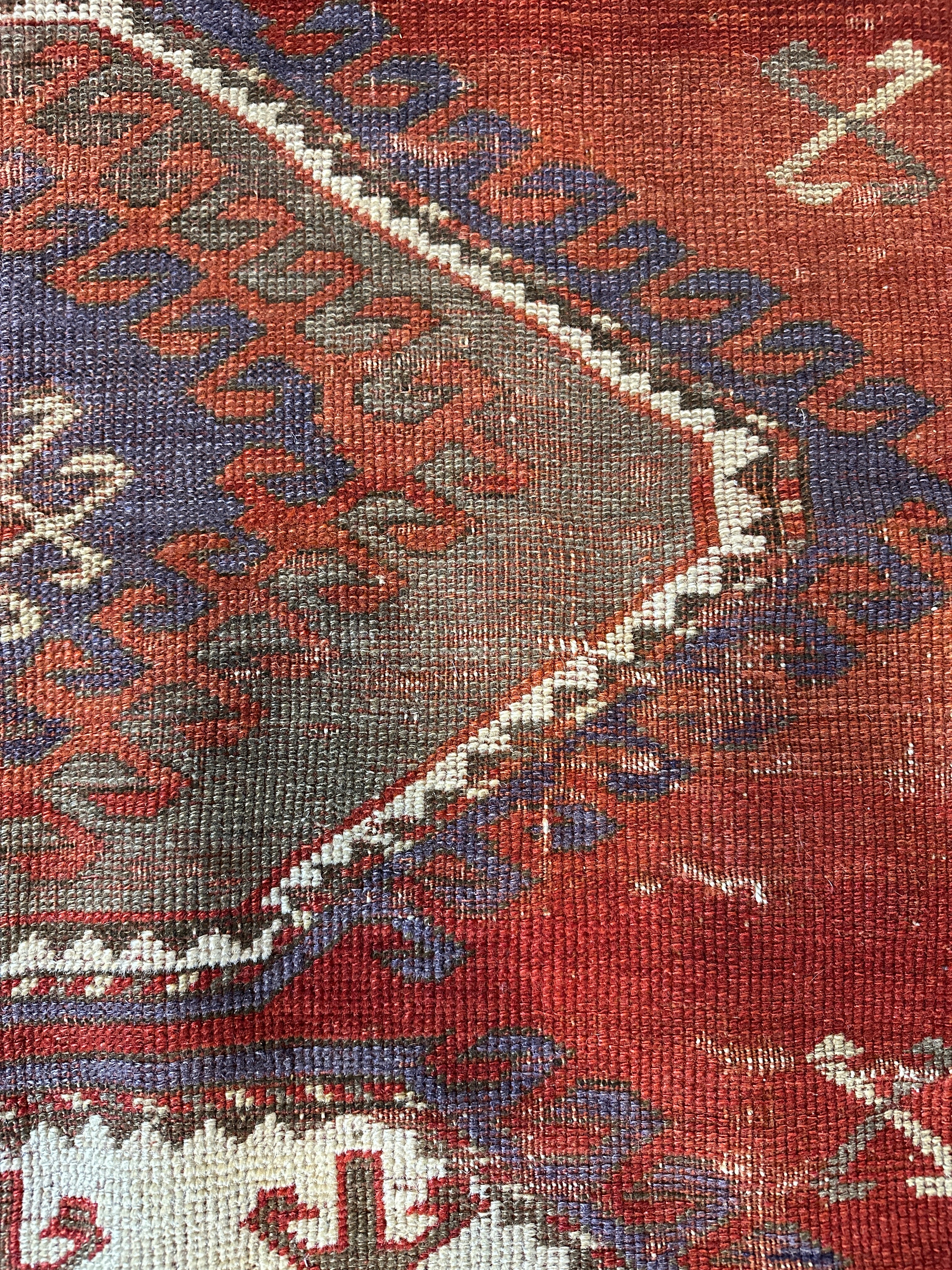 Antique Caucasian Kazak Red Rug 5.6x7