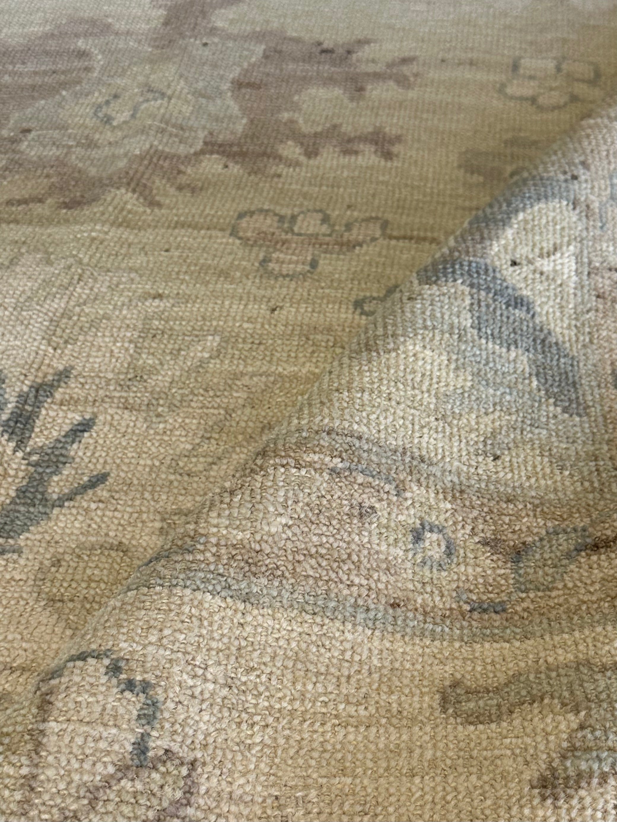 Starr 8.3x9.9 Light Green Whitewashed Afghani Oushak