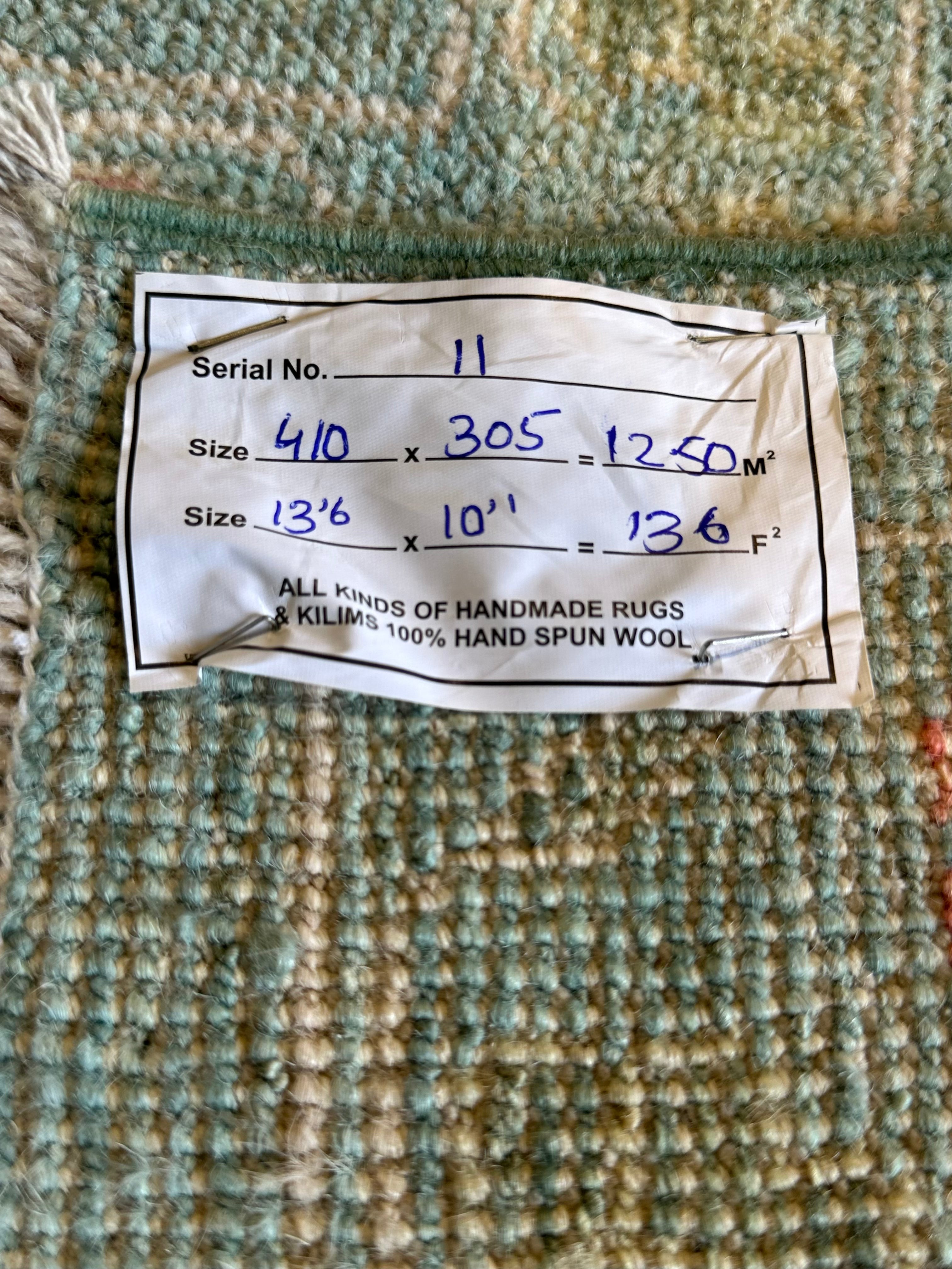 Chrissy Metz 10.1x13.6 Blue Whitewashed Afghani Oushak