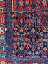 Antique Persian Senneh Red and Blue Rug 3.6x5