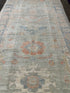 Margo Banks 2.11x14.9 Light Blue Whitewashed Afghani Oushak Runner