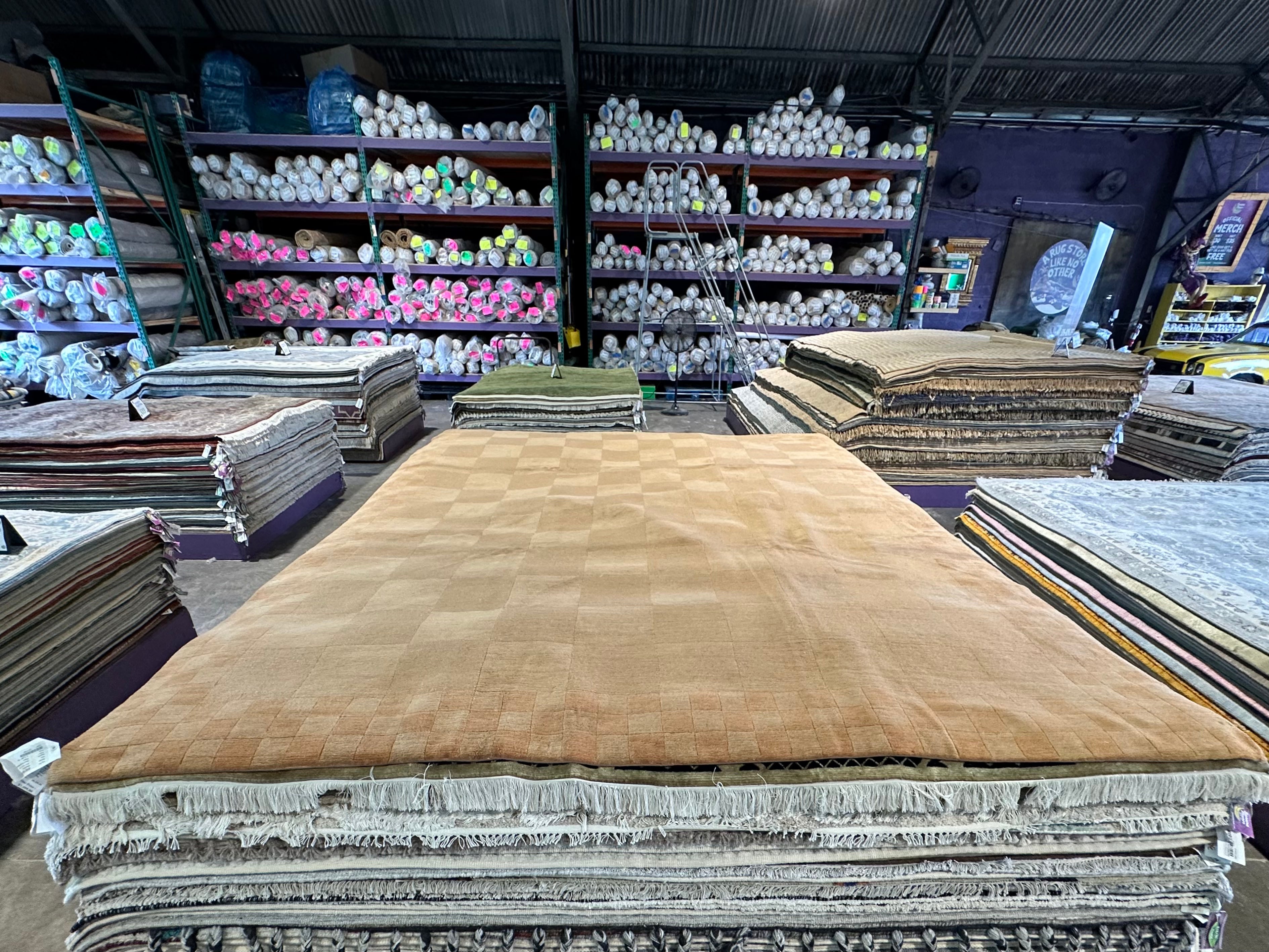 Chad Menard 8.9x11.7 Orange and Tan Nepalese Rug - CLEARANCE 30% off
