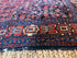 Antique Persian Senneh Red and Blue Rug 3.6x5