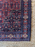 Antique Persian Senneh Red and Blue Rug 3.6x5