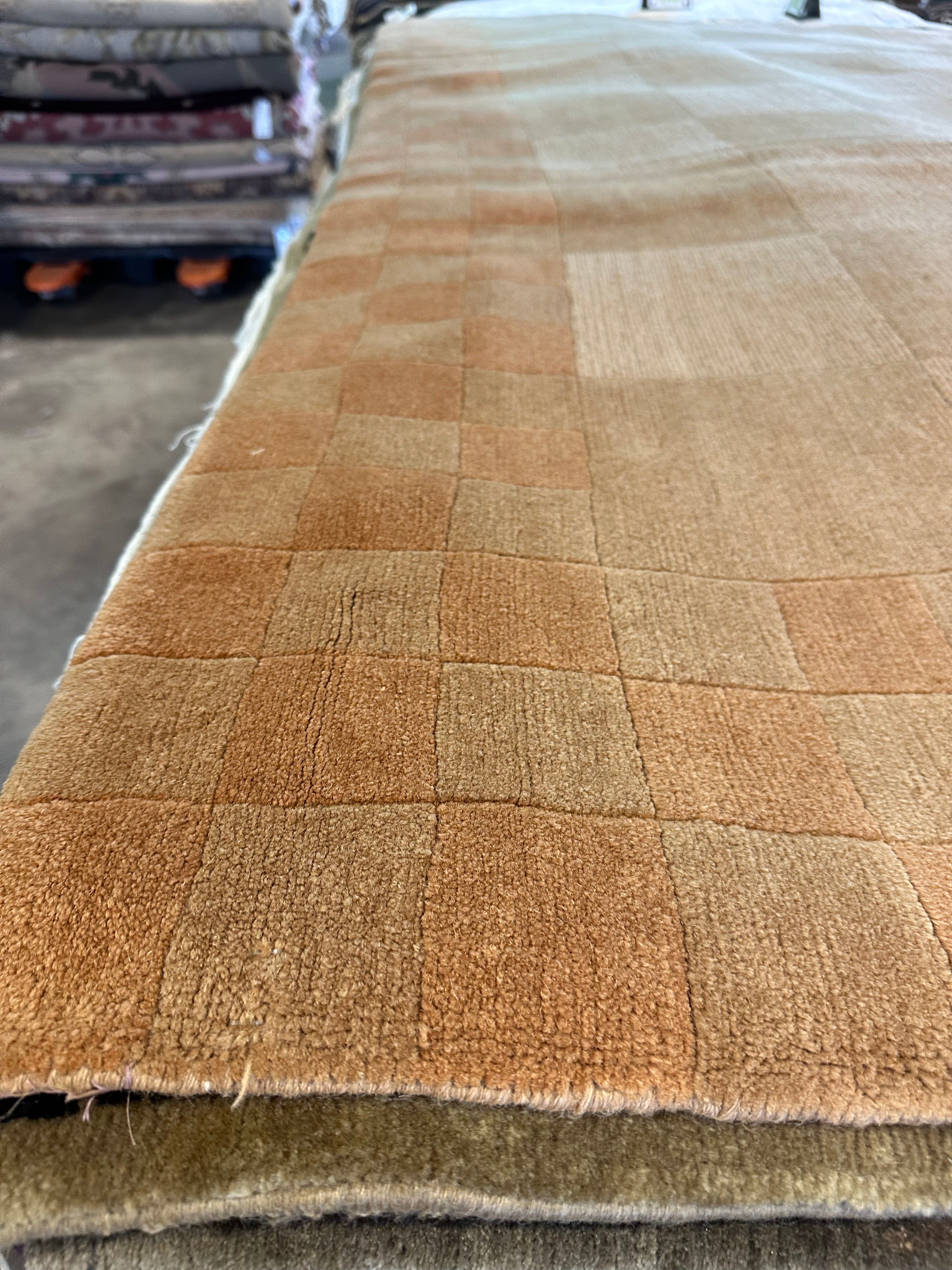 Chad Menard 8.9x11.7 Orange and Tan Nepalese Rug - CLEARANCE 30% off