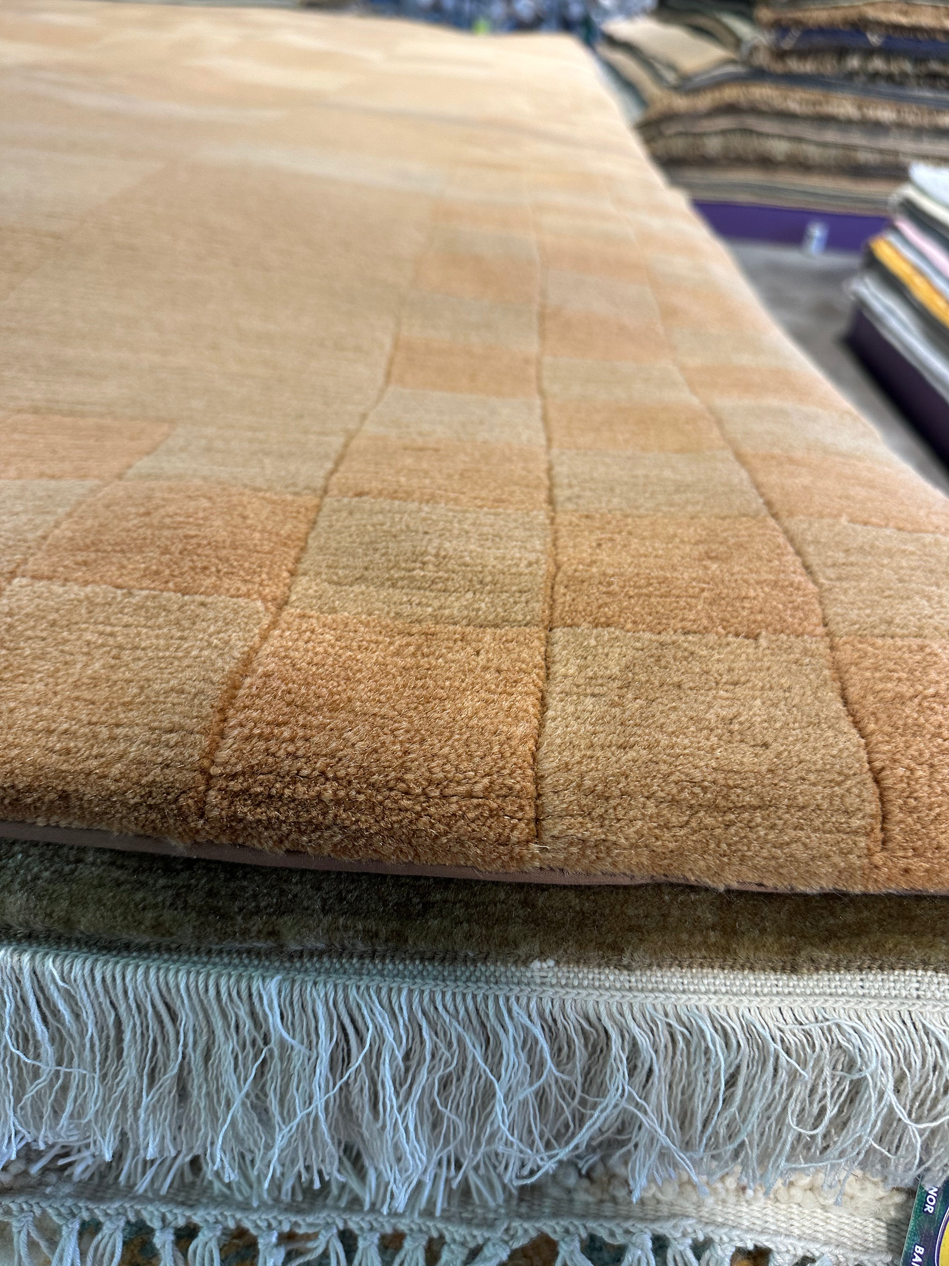 Chad Menard 8.9x11.7 Orange and Tan Nepalese Rug - CLEARANCE 30% off