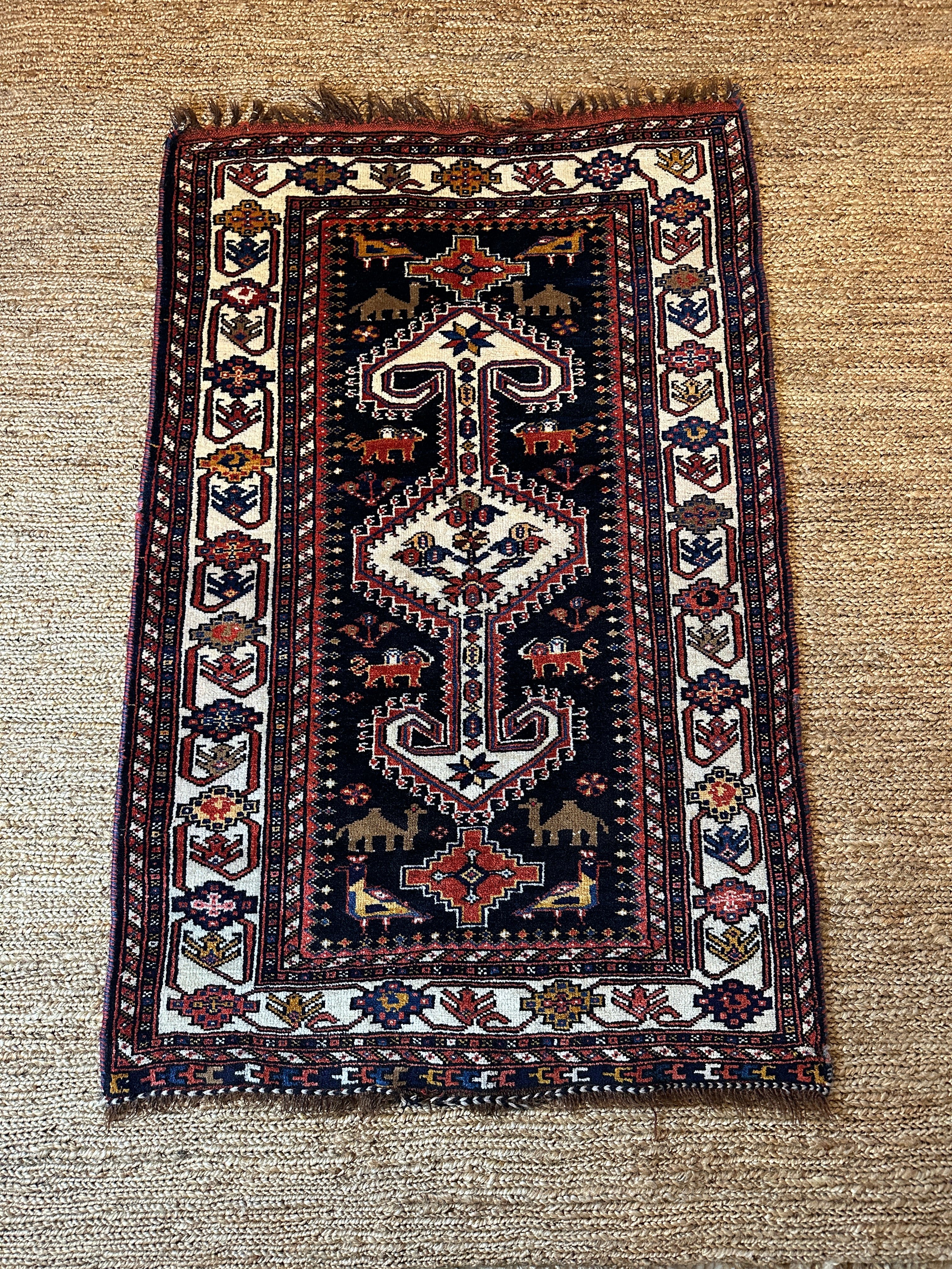 Antique West Persian Tribal Wedding Rug 3.5x5.4