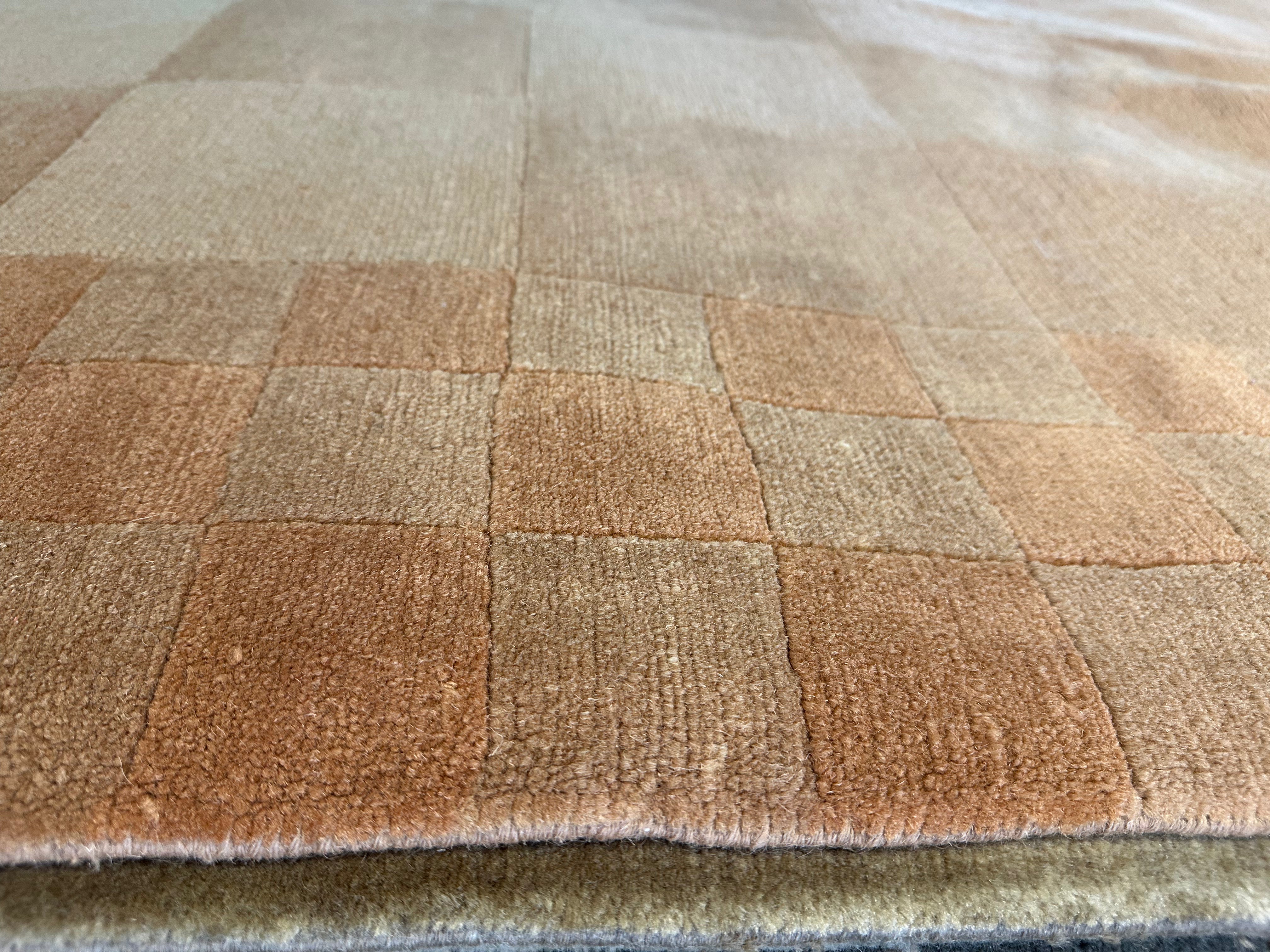 Chad Menard 8.9x11.7 Orange and Tan Nepalese Rug - CLEARANCE 30% off