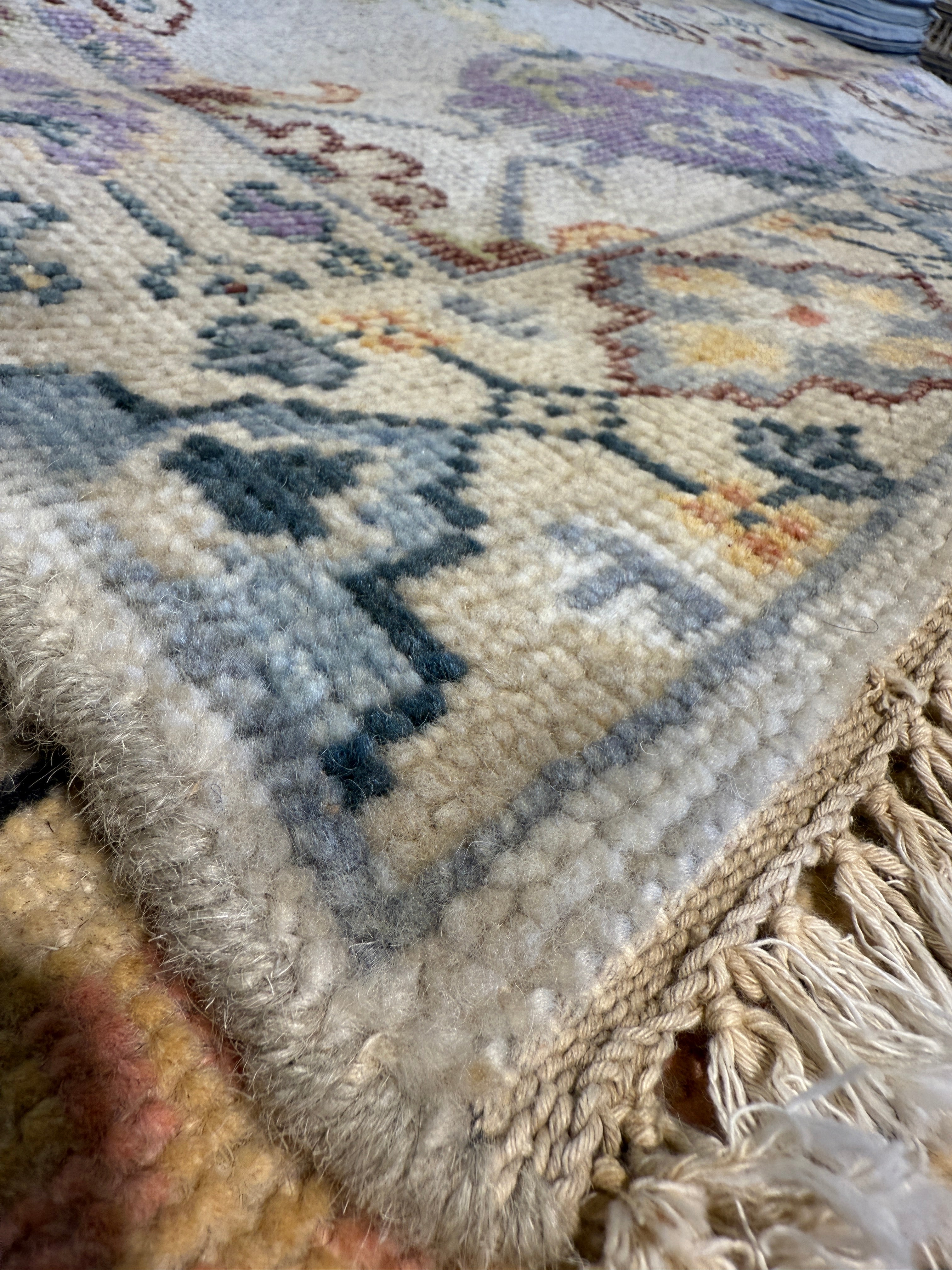 Anna Shaw 2.8x6.8 Light Blue Hand-Knotted Oushak Runner