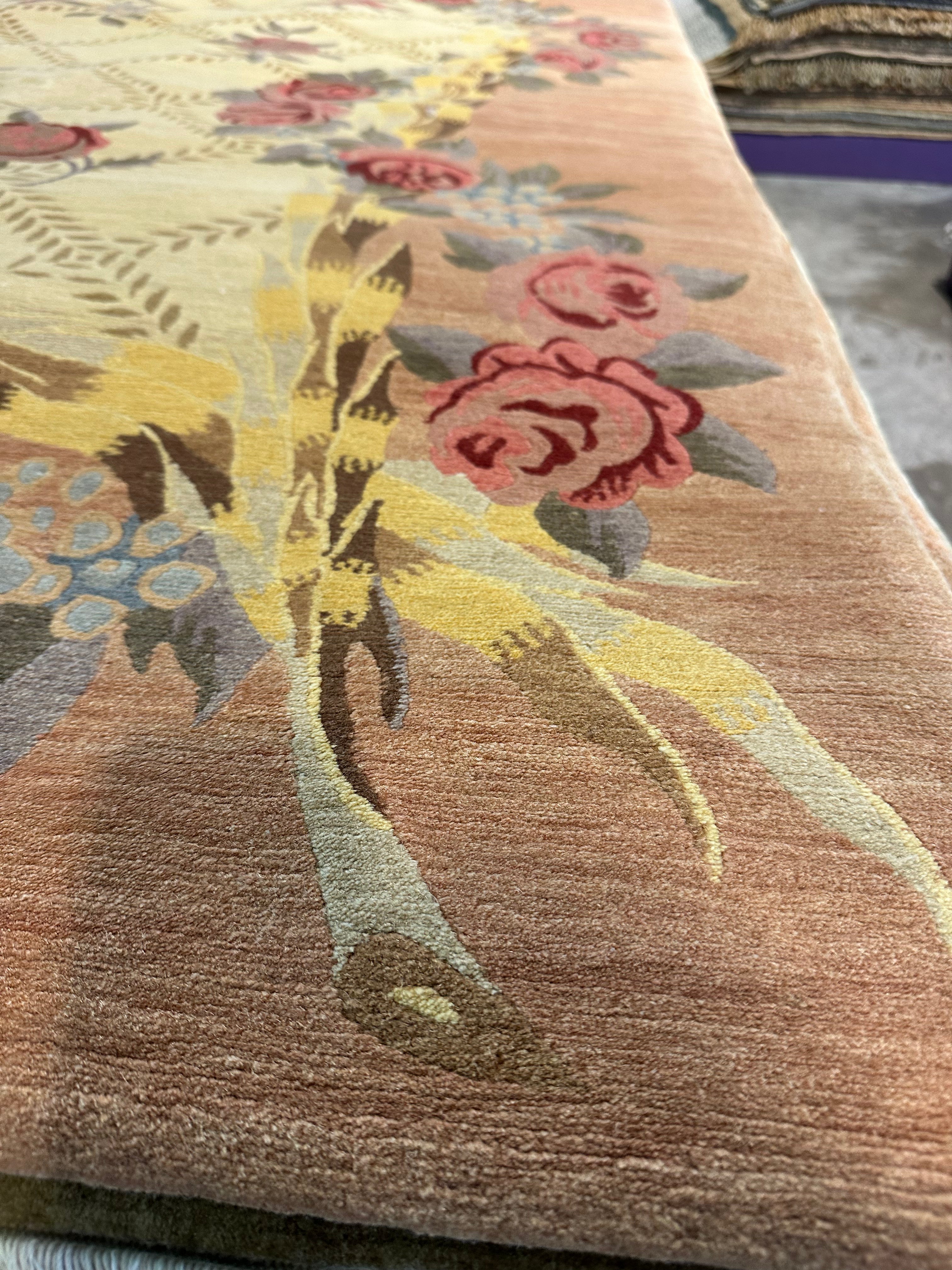 Seth Bolt 9.1x11.9 Yellow Nepalese Rug - CLEARANCE 30% off