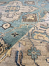 Maria 8x9.9  Light Blue and Ivory Hand-Knotted Oushak Rug - CLEARANCE 30% OFF