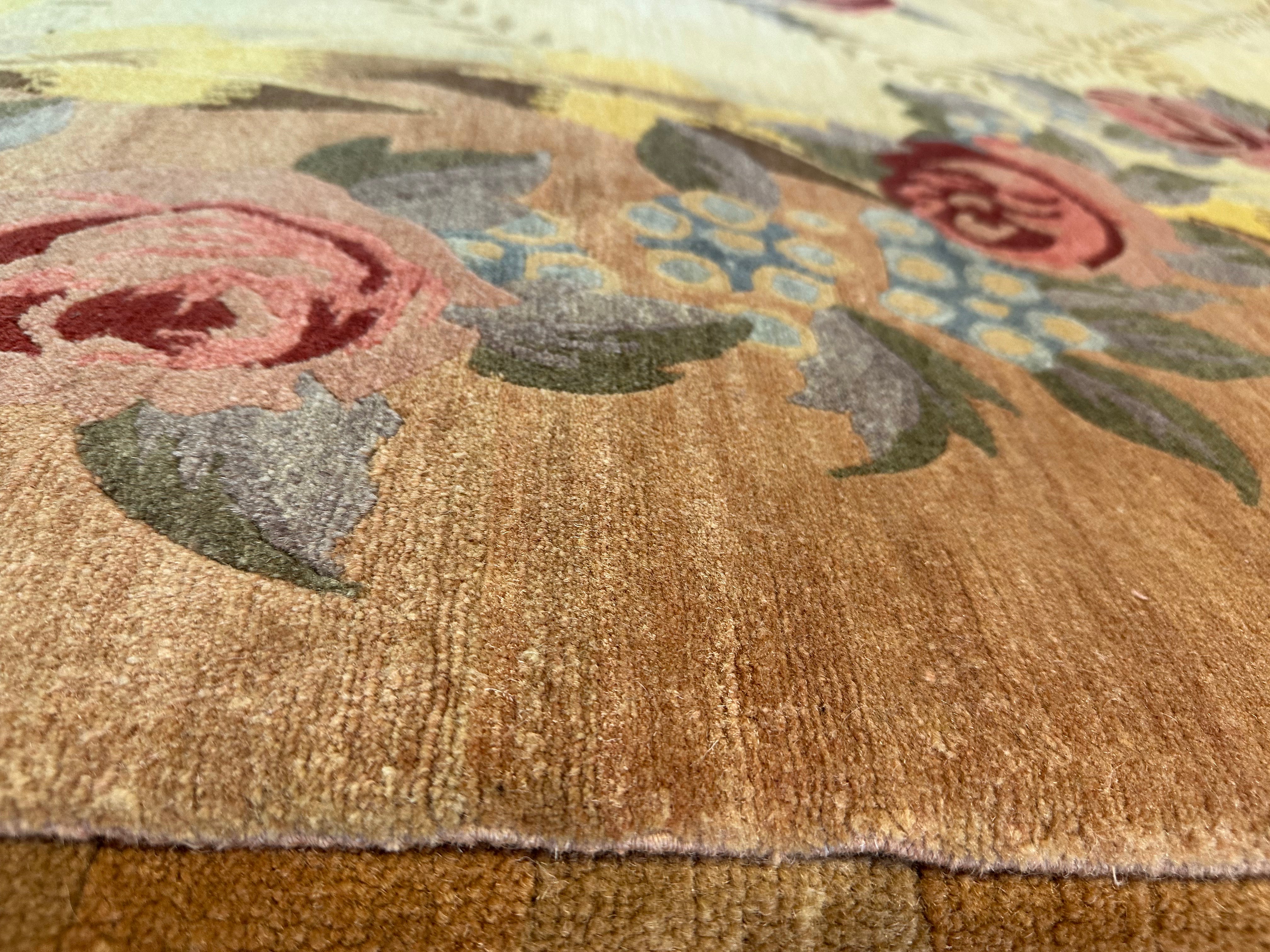 Seth Bolt 9.1x11.9 Yellow Nepalese Rug - CLEARANCE 30% off