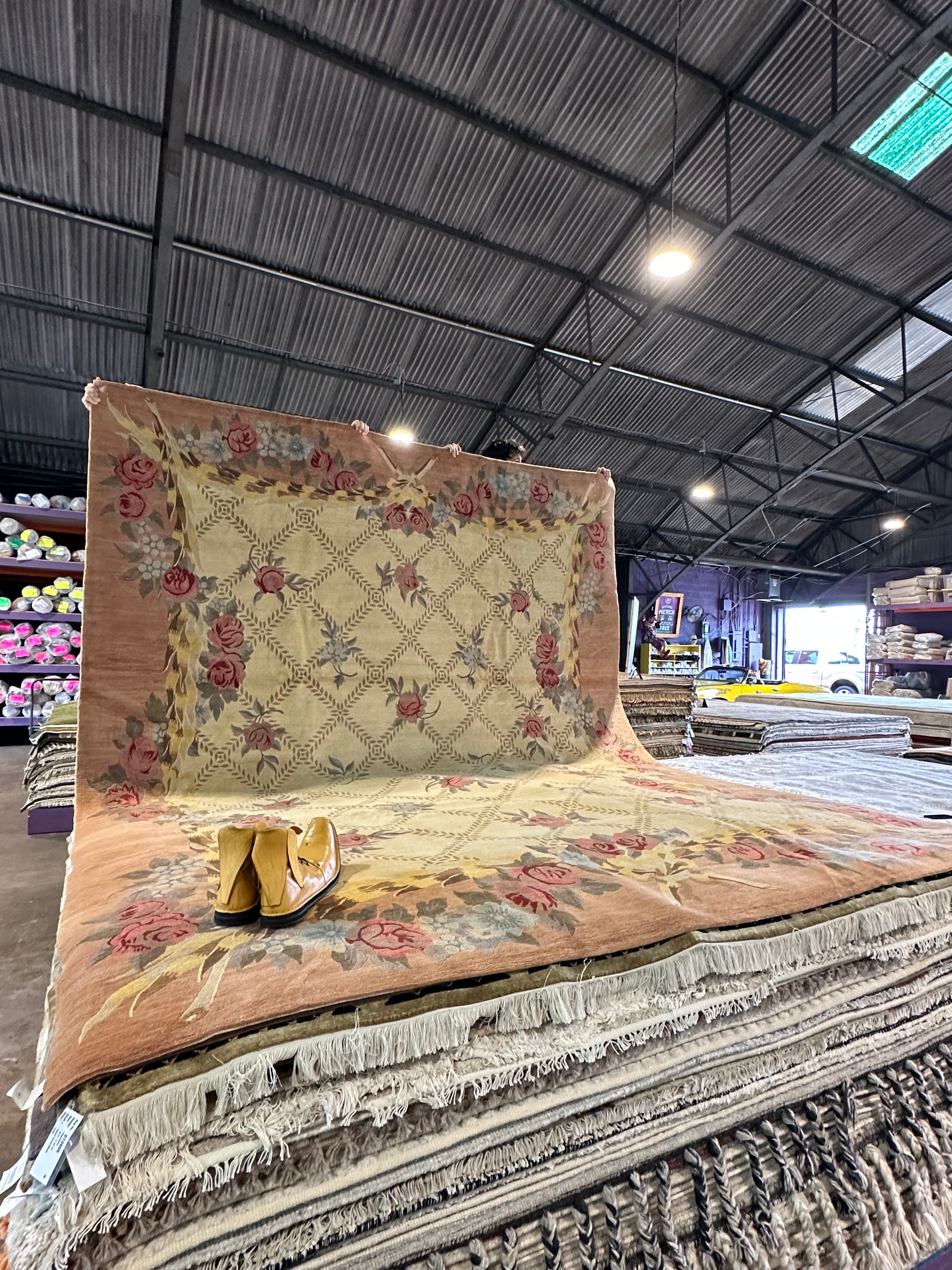 Seth Bolt 9.1x11.9 Yellow Nepalese Rug - CLEARANCE 30% off