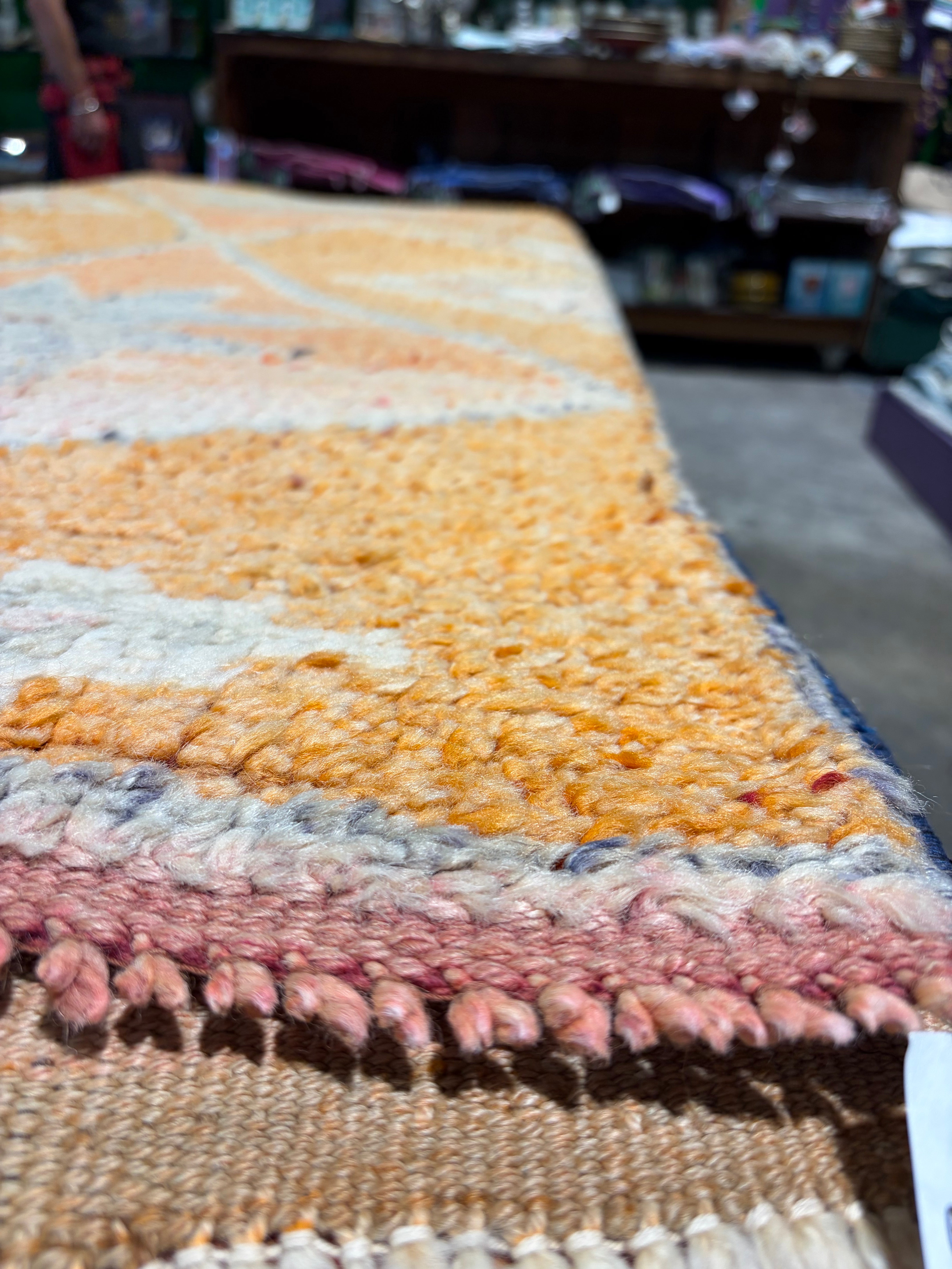 Angel Nugent 2.8x9.9 Orange Hand-Knotted Vintage Turkish Oushak Runner