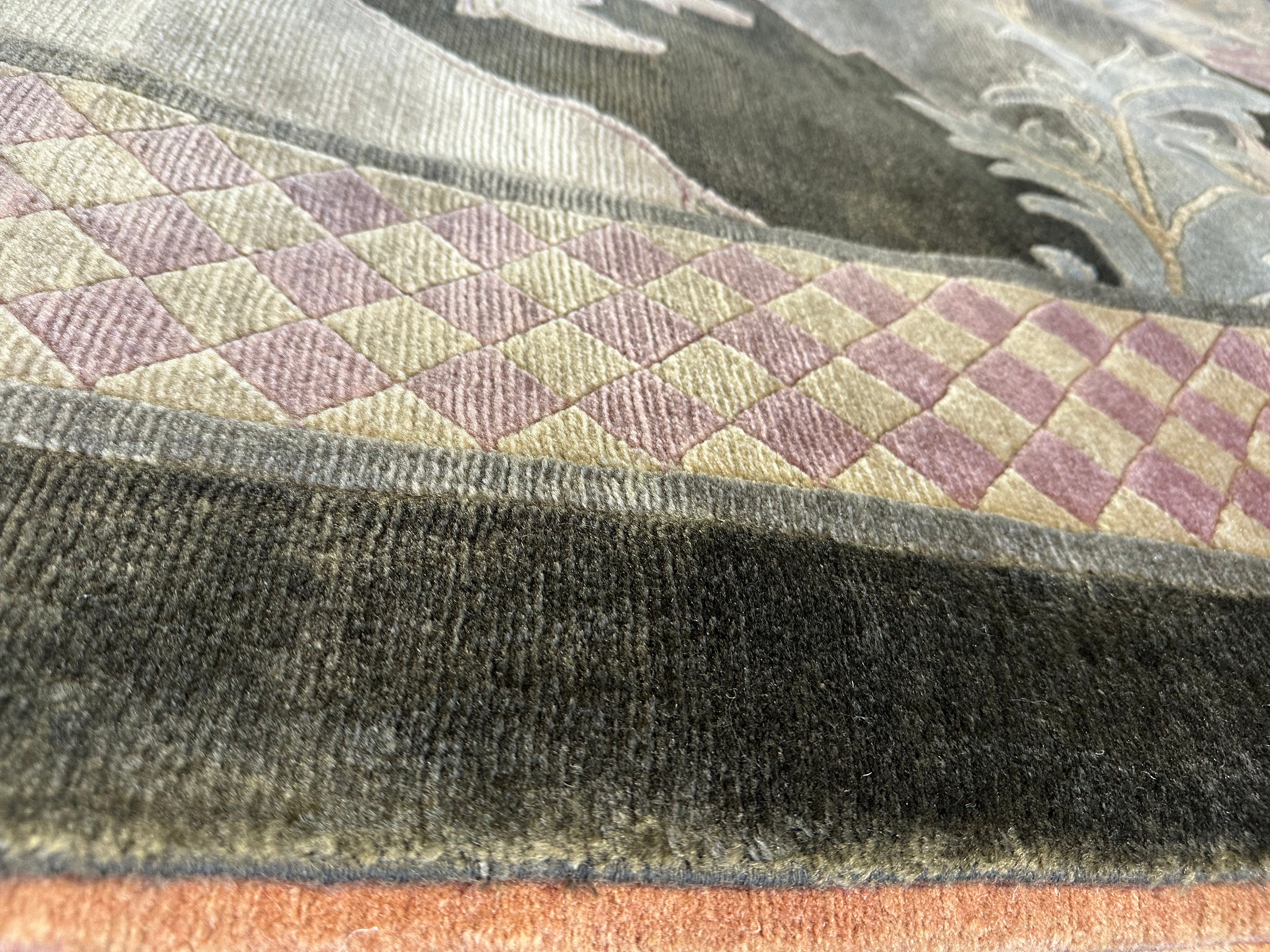 Chip Limehouse 8.8x11.7 Green Nepalese Rug - CLEARANCE 30% off