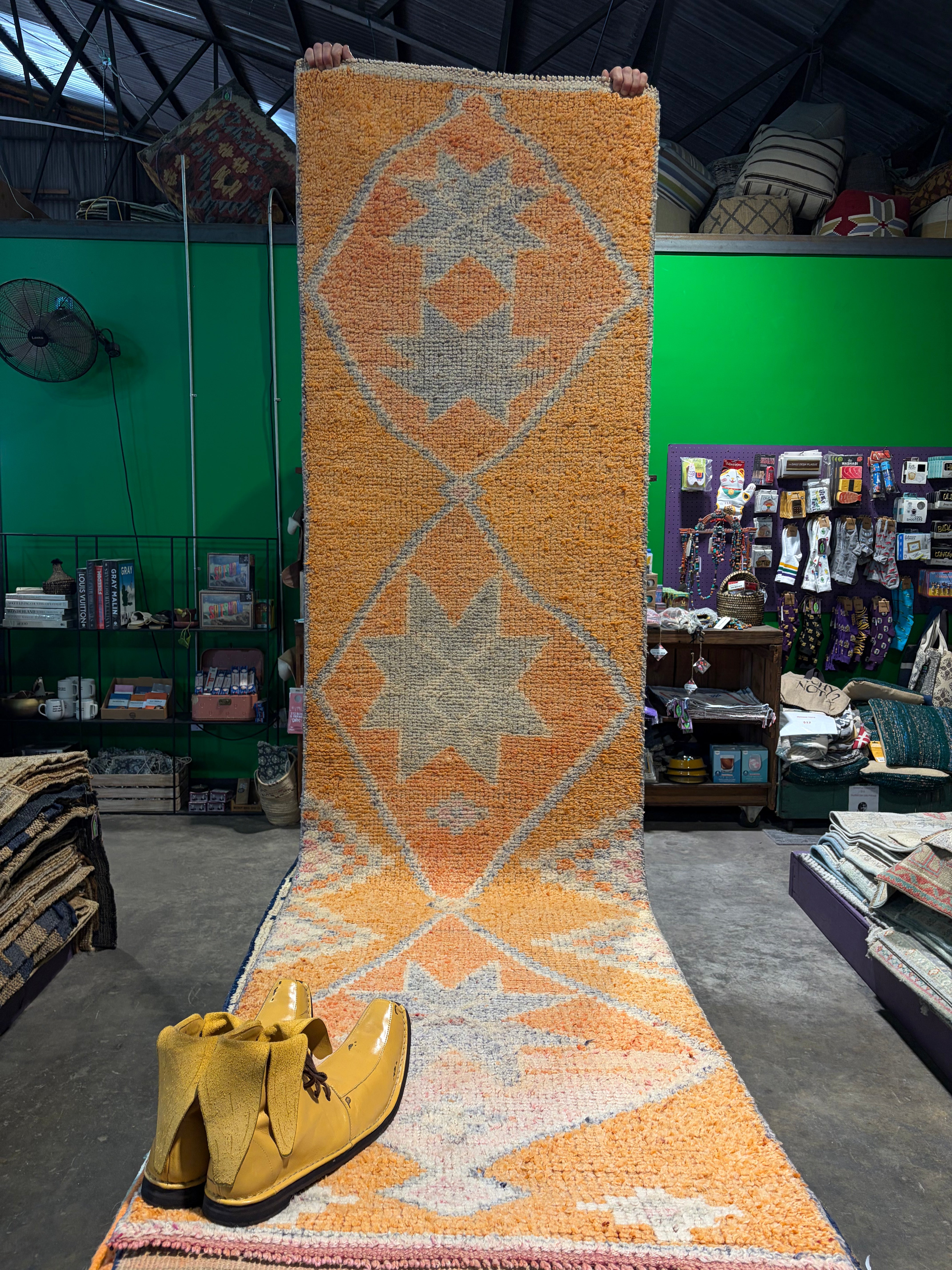 Angel Nugent 2.8x9.9 Orange Hand-Knotted Turkish Runner