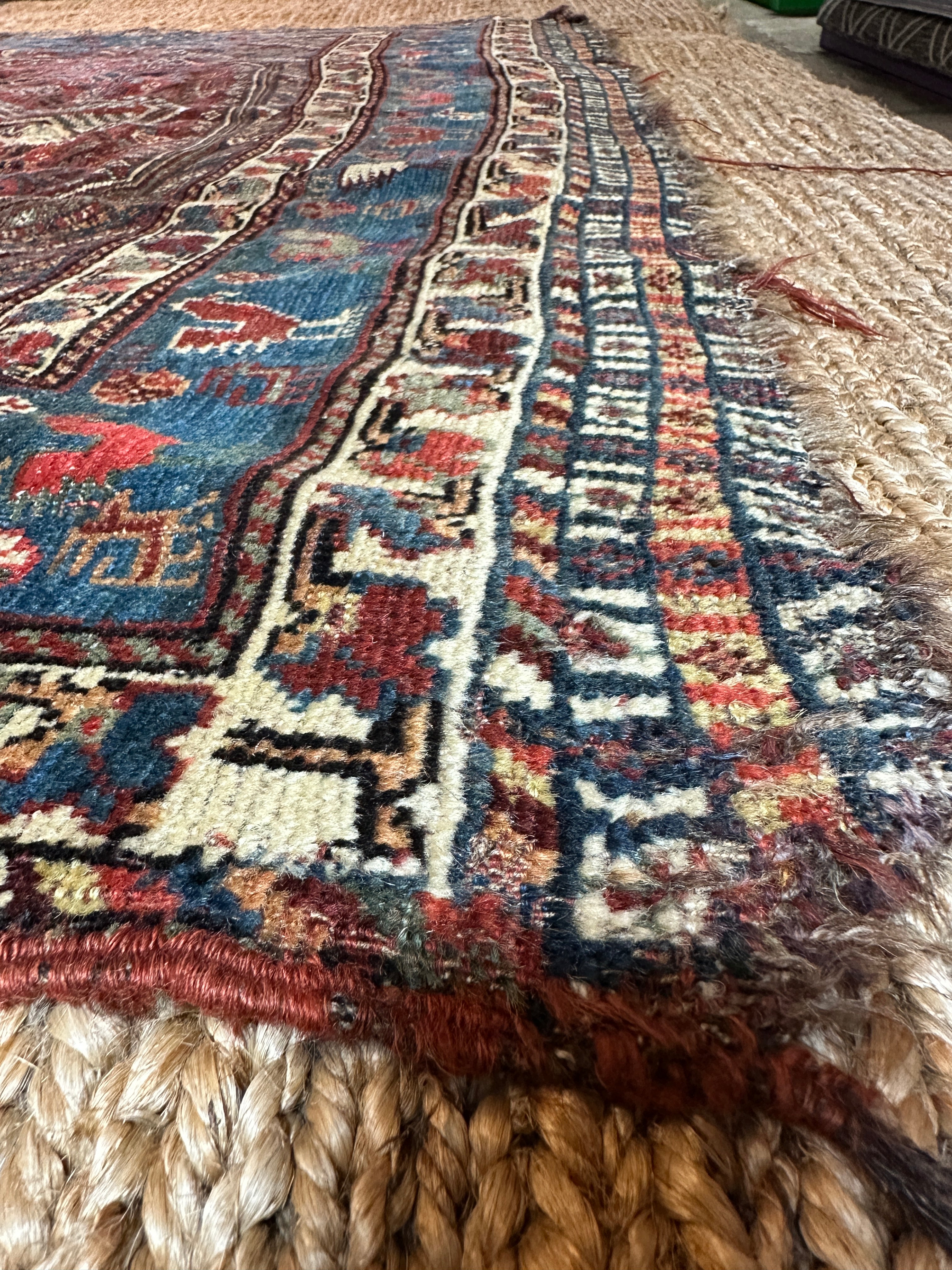 Antique SW Persian Tribal Khamseh Rug 5.2x8.11