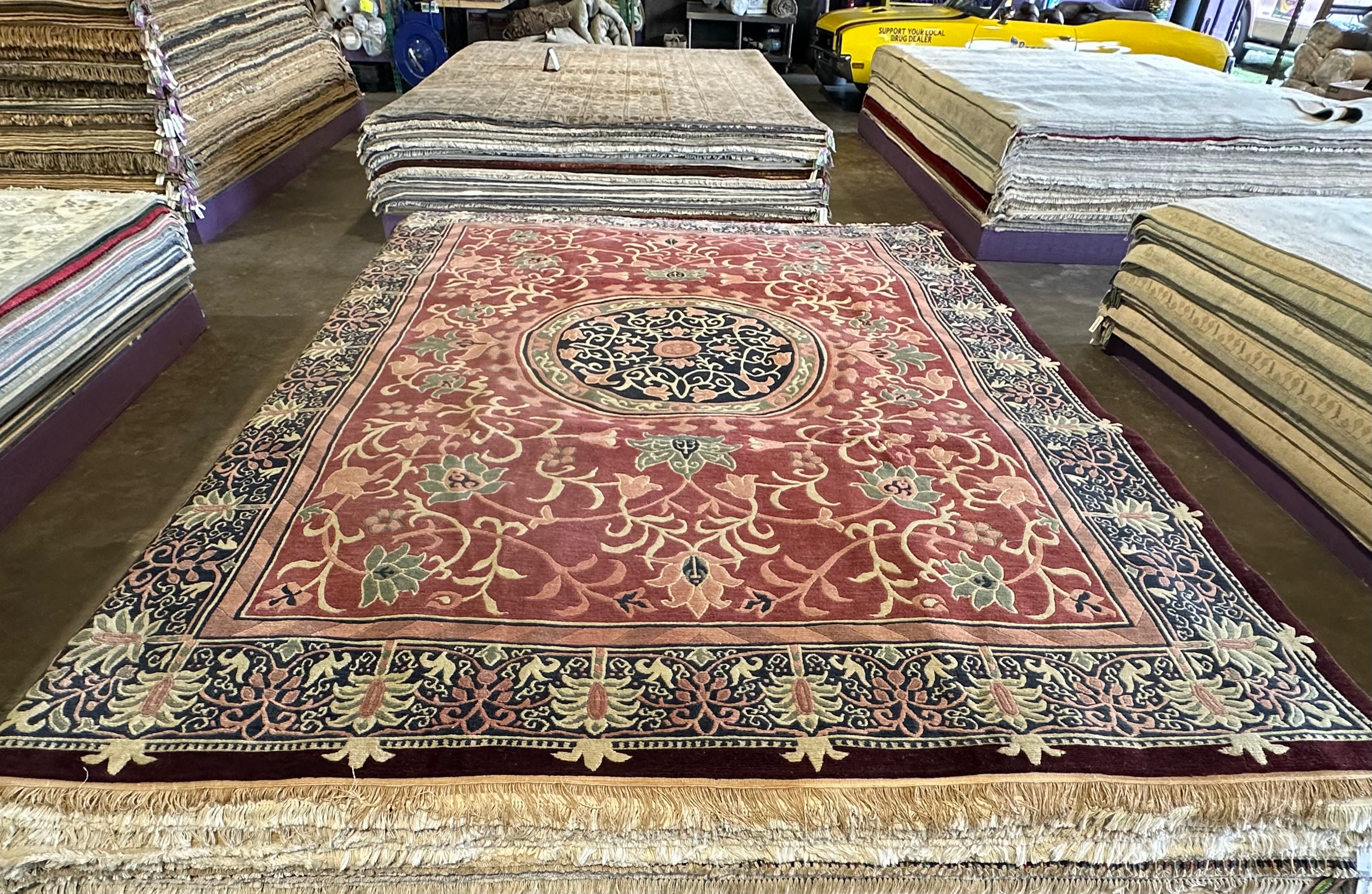 Arianna Landry 9.3x11.6 Burgundy Nepalese Rug - CLEARANCE 30% off