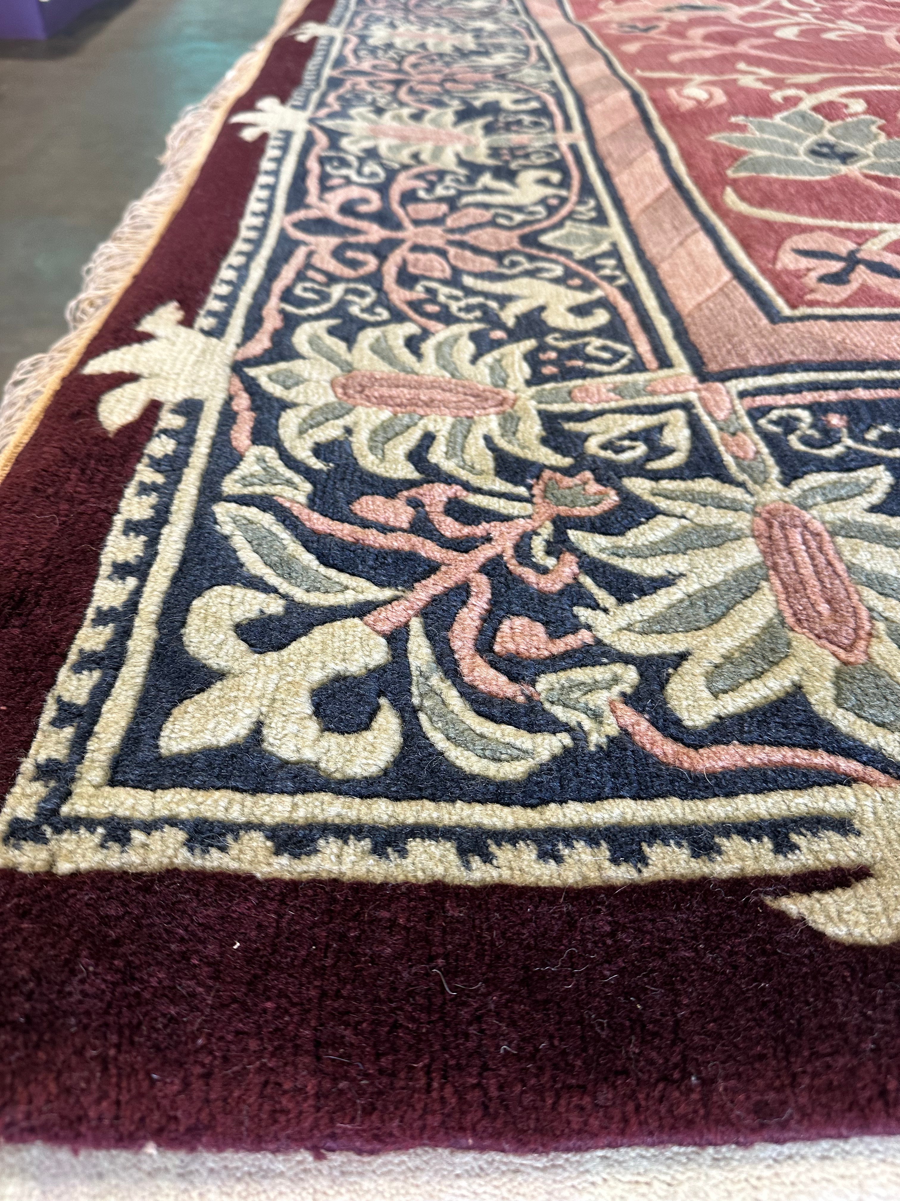 Arianna Landry 9.3x11.6 Burgundy Nepalese Rug - CLEARANCE 30% off