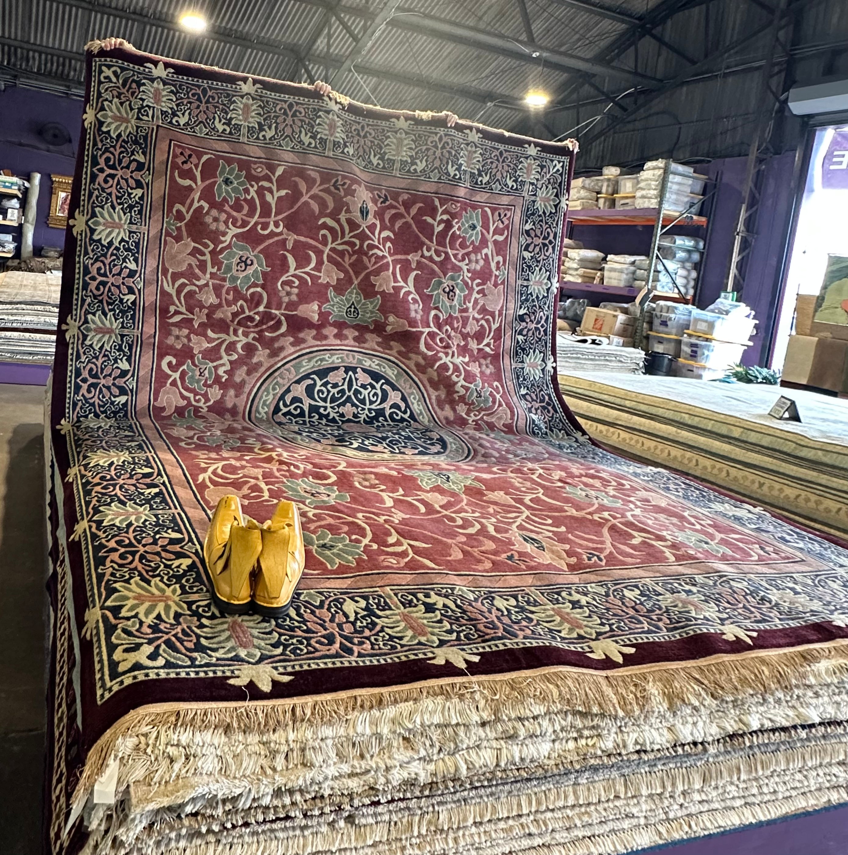 Arianna Landry 9.3x11.6 Burgundy Nepalese Rug - CLEARANCE 30% off