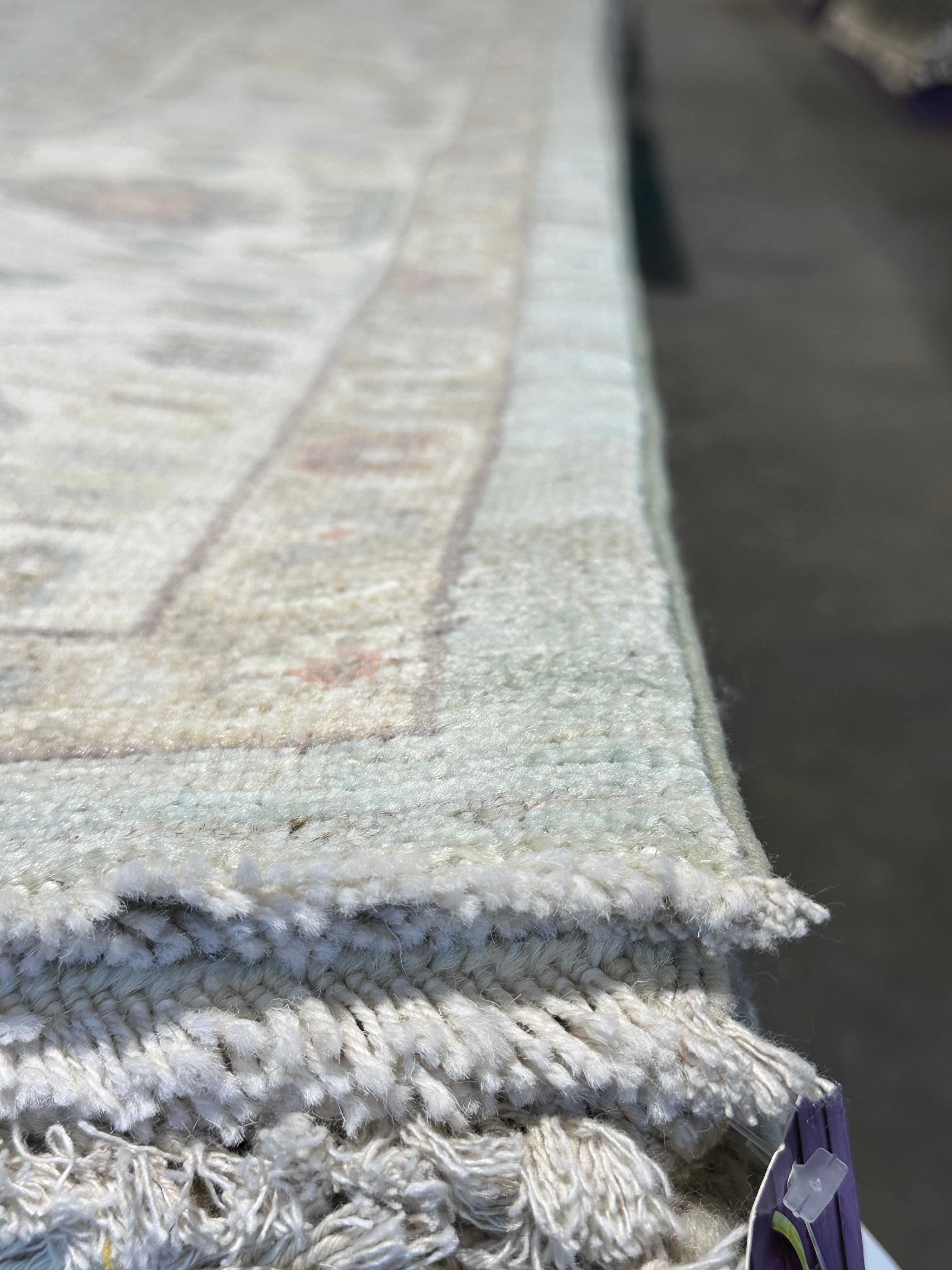Callie 8.3x10 Blue Whitewashed Afghani Oushak