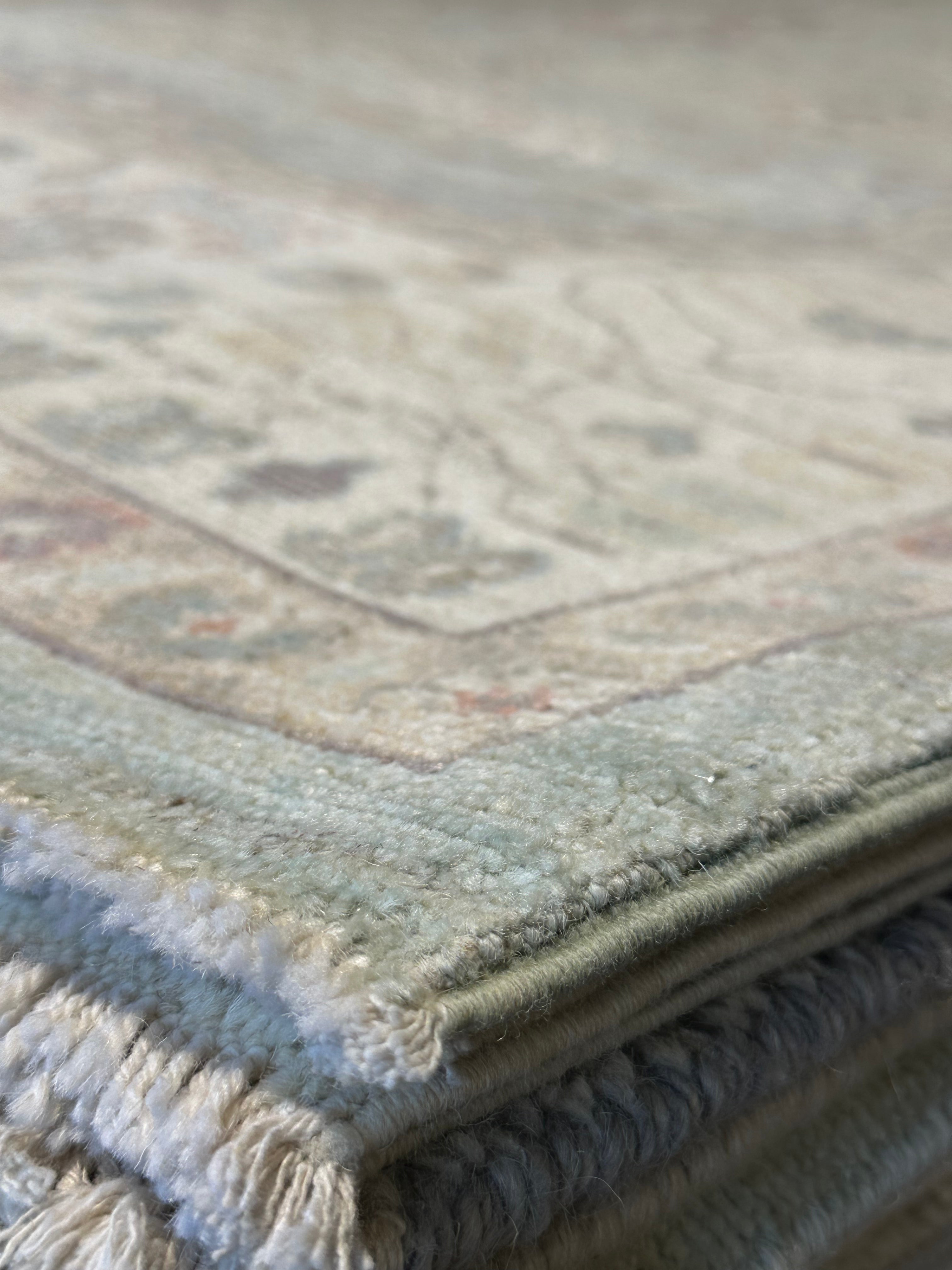 Callie 8.3x10 Blue Whitewashed Afghani Oushak