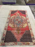 Tori Beth 4.2x7.9 Red Hand-Knotted Vintage Turkish Oushak