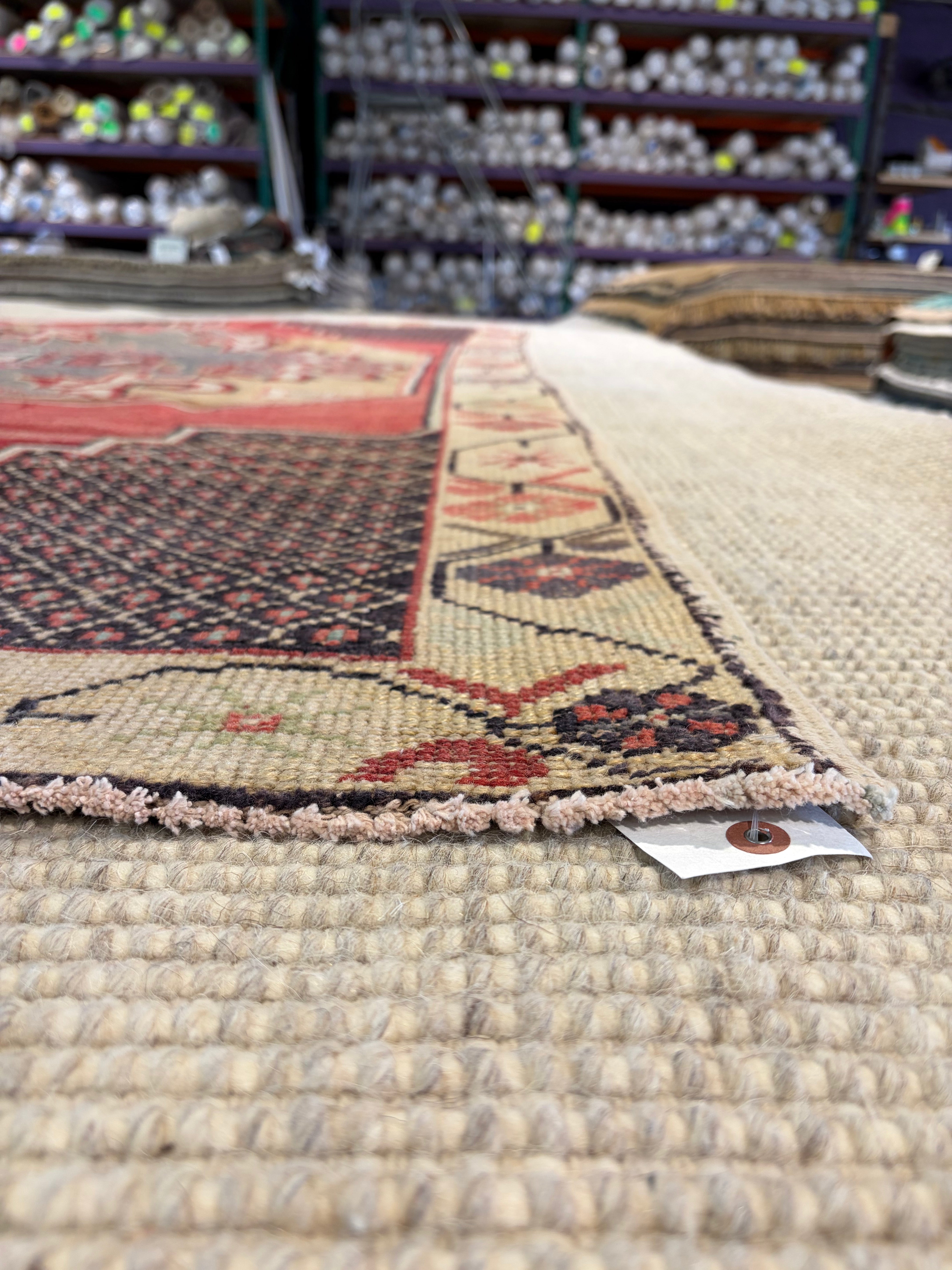 Tori Beth 4.2x7.9 Red Hand-Knotted Vintage Turkish Oushak