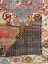 Tori Beth 4.2x7.9 Red Hand-Knotted Vintage Turkish Oushak