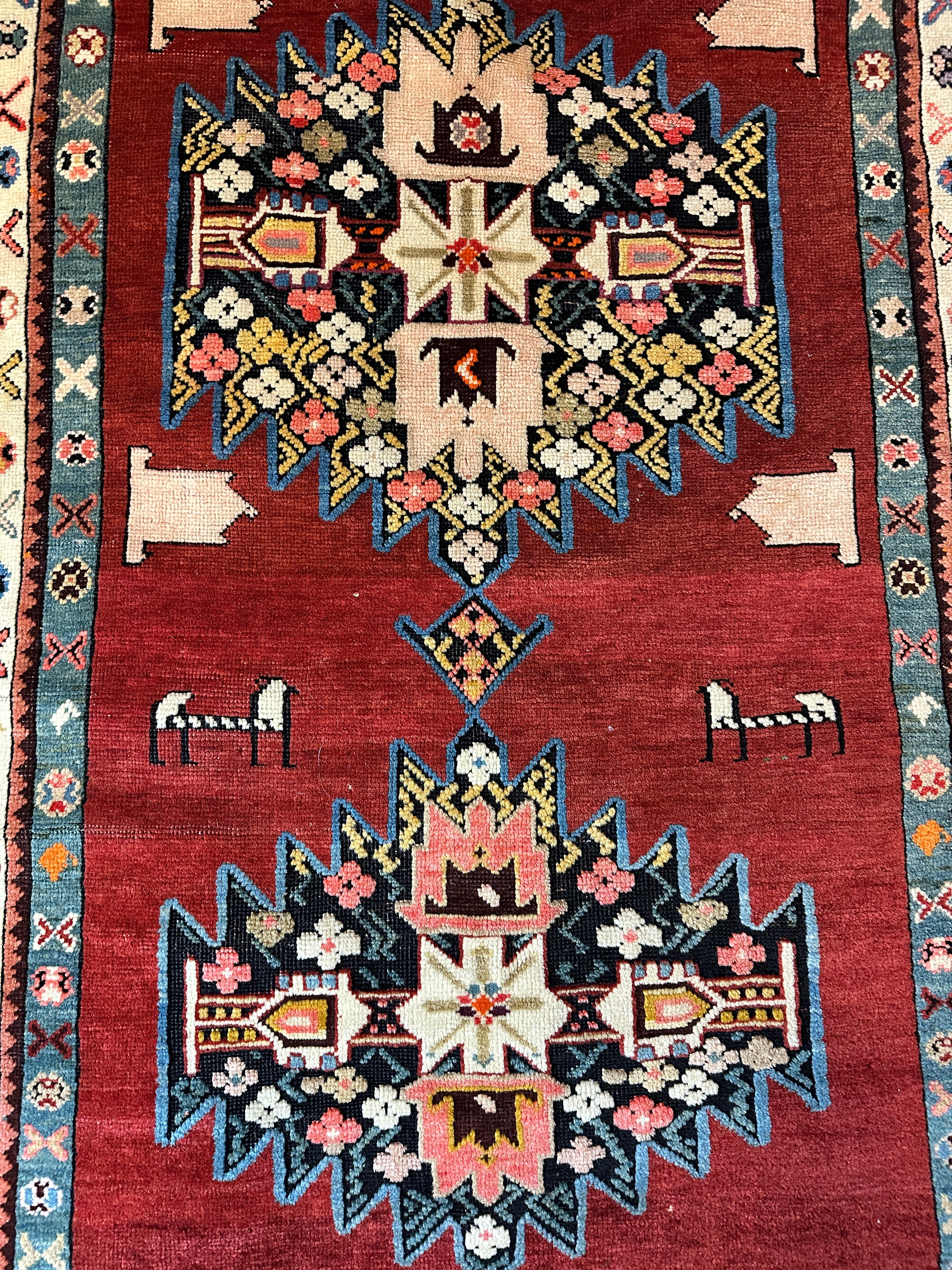 Antique South Caucasian Karabagh Prayer Rug 3.2x5.7