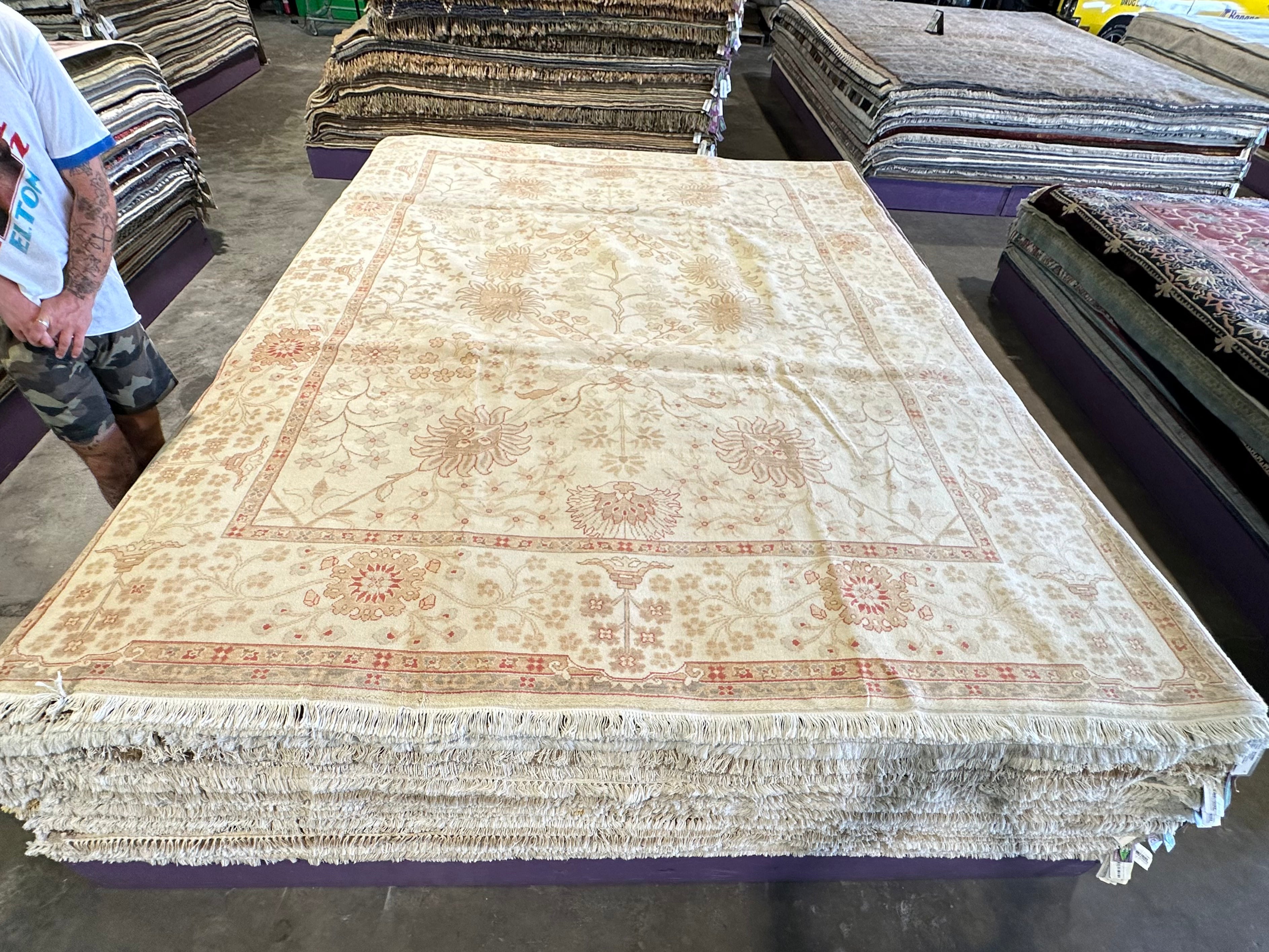 Julia Chance 9x12 Beige Oushak Rug - CLEARANCE 30% off