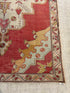 Kailynn Holmes 4.2x7.8 Red and Orange Hand-Knotted Vintage Turkish Oushak