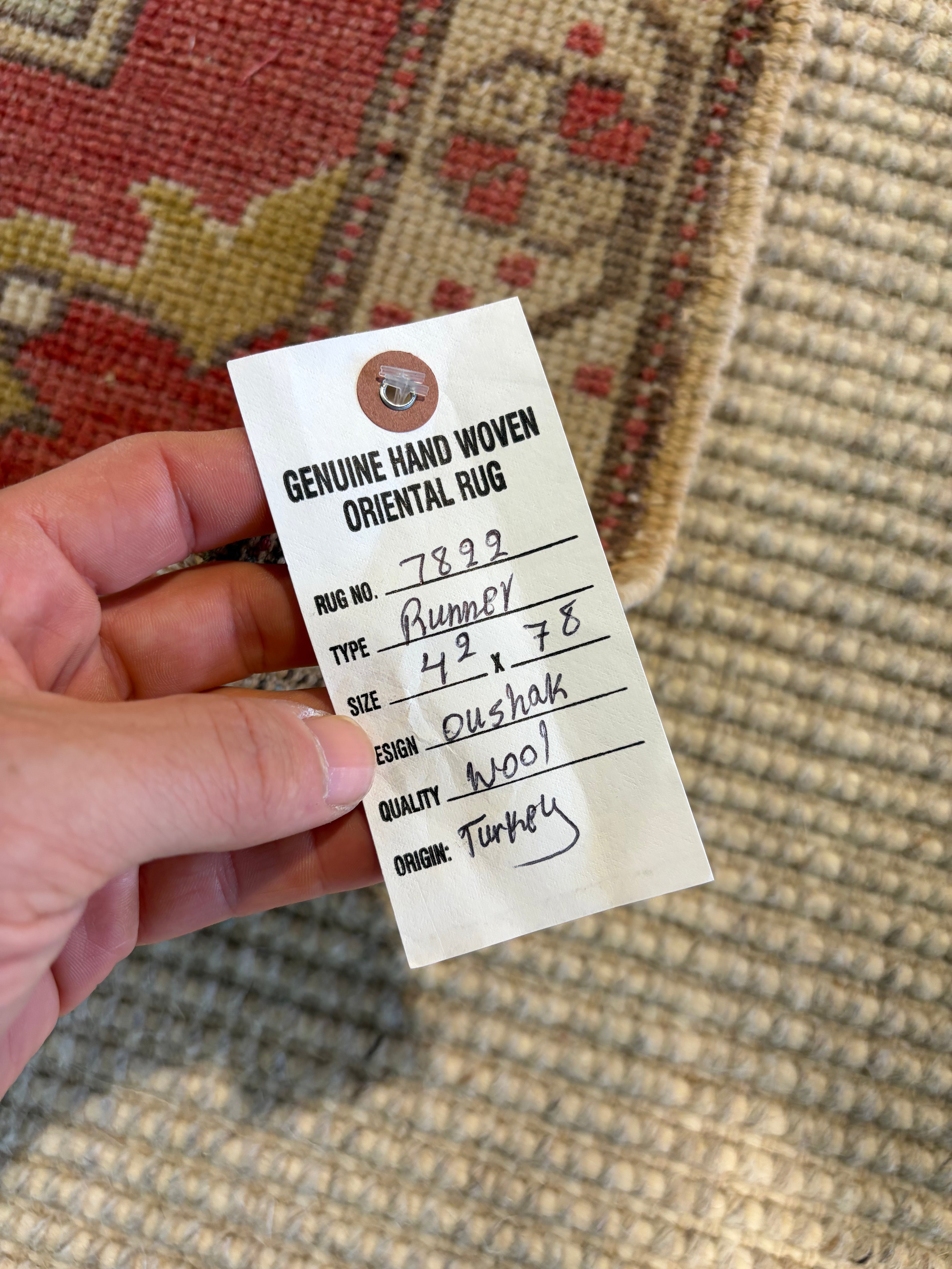 Kailynn Holmes 4.2x7.8 Red and Orange Hand-Knotted Vintage Turkish Oushak