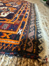 Antique Balouch Orange Tribal Prayer Rug 2.9x4.7