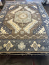 Tatyana Arntgolts 9x11.9 Hand-Knotted Oushak Rug Brown and Dark Grey