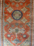 Antique East Turkestan Yarkand Orange Rug 3.6x6.1