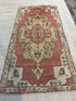 Ann Martin 3.11x7.9 Red Hand-Knotted Vintage Turkish Oushak