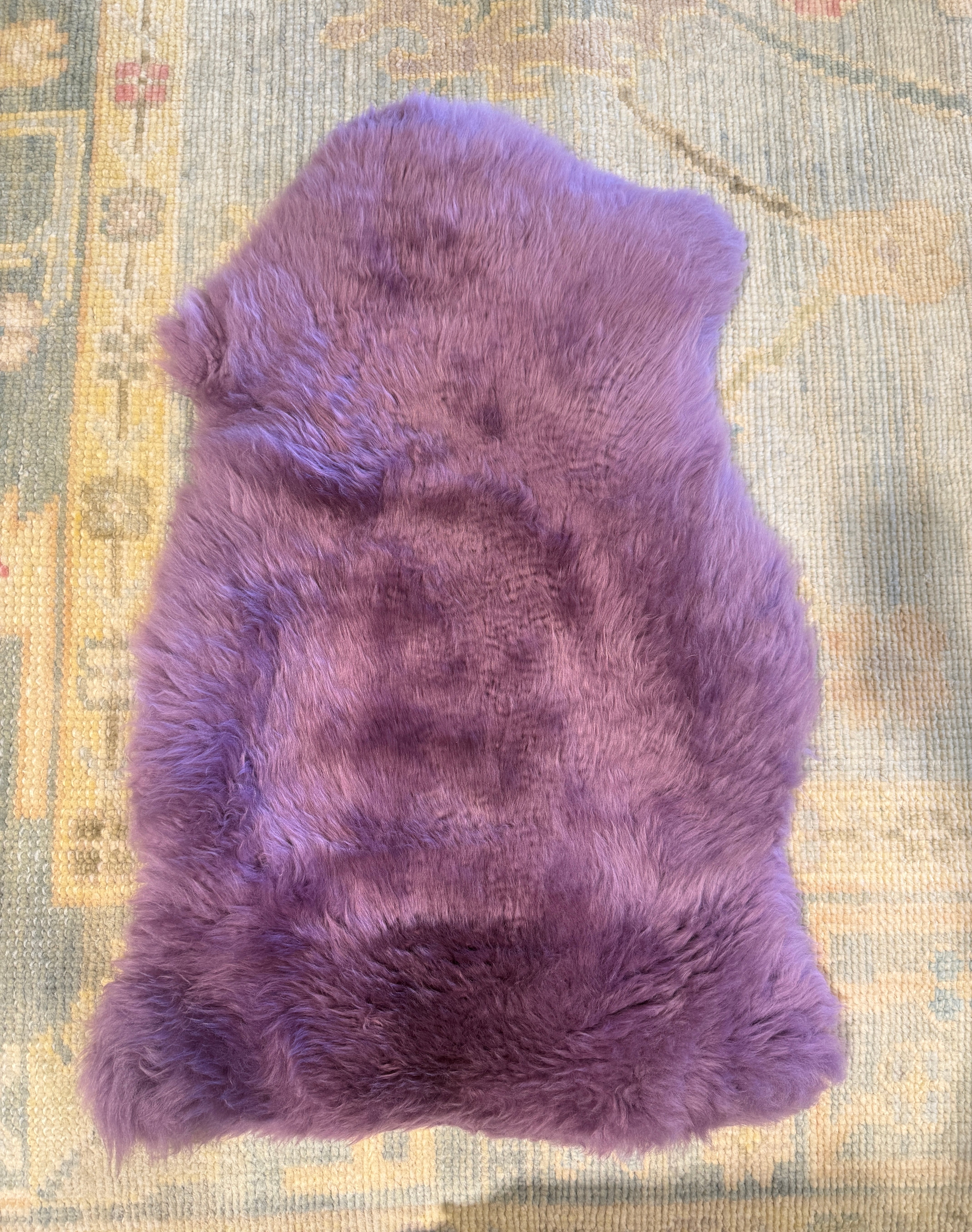 Single Pelt Light Purple Sheepskin Rug - Assorted shapes