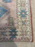Aubrie Allen 4.9x7.5 Pink and Blue Hand-Knotted Vintage Turkish Oushak