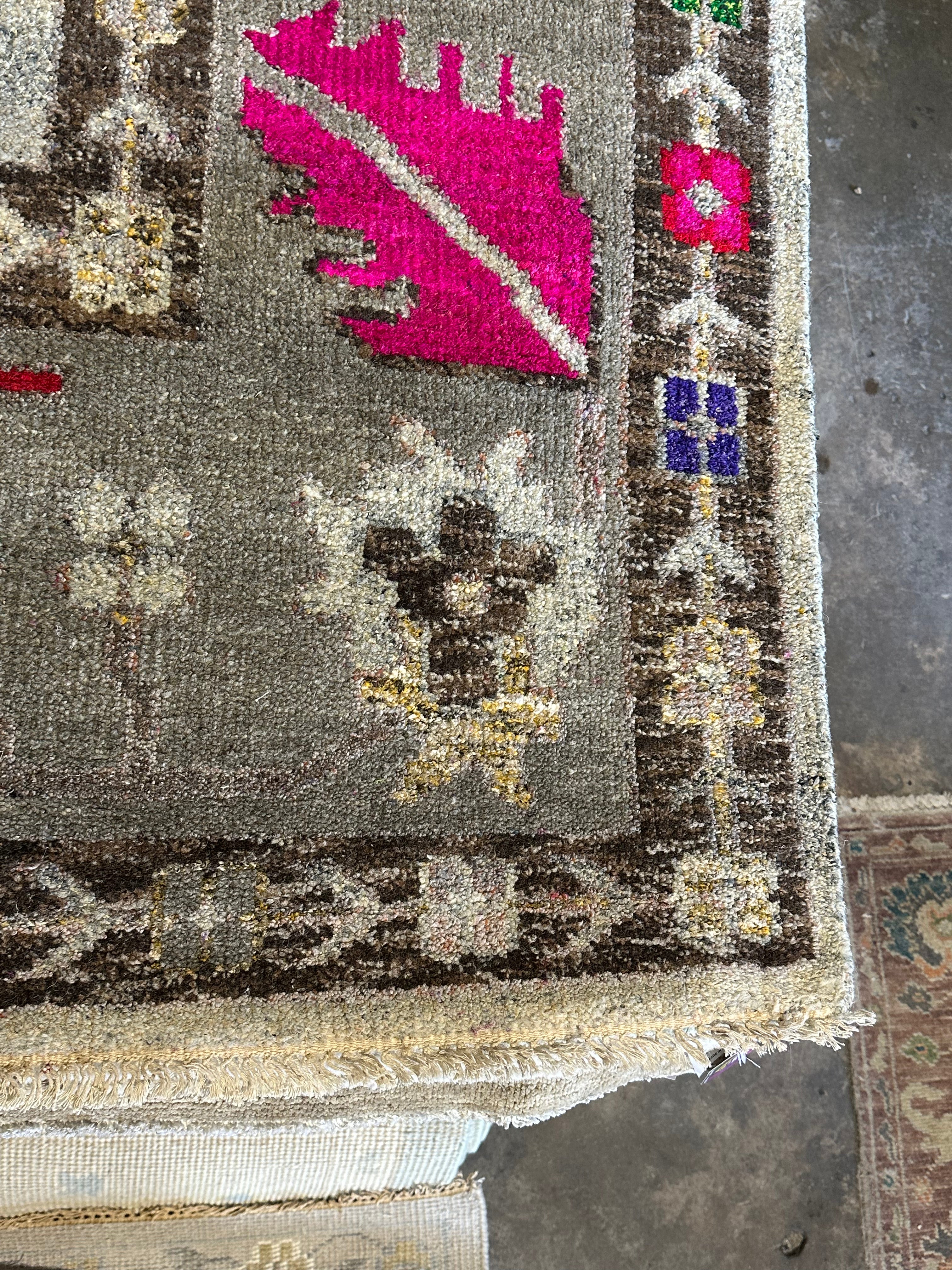 Shyanne Millet 10x14 Grey Hand-Knotted Oushak Rug