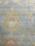 Sasha Diamond 10x14 Light Blue Hand-Knotted Oushak Rug